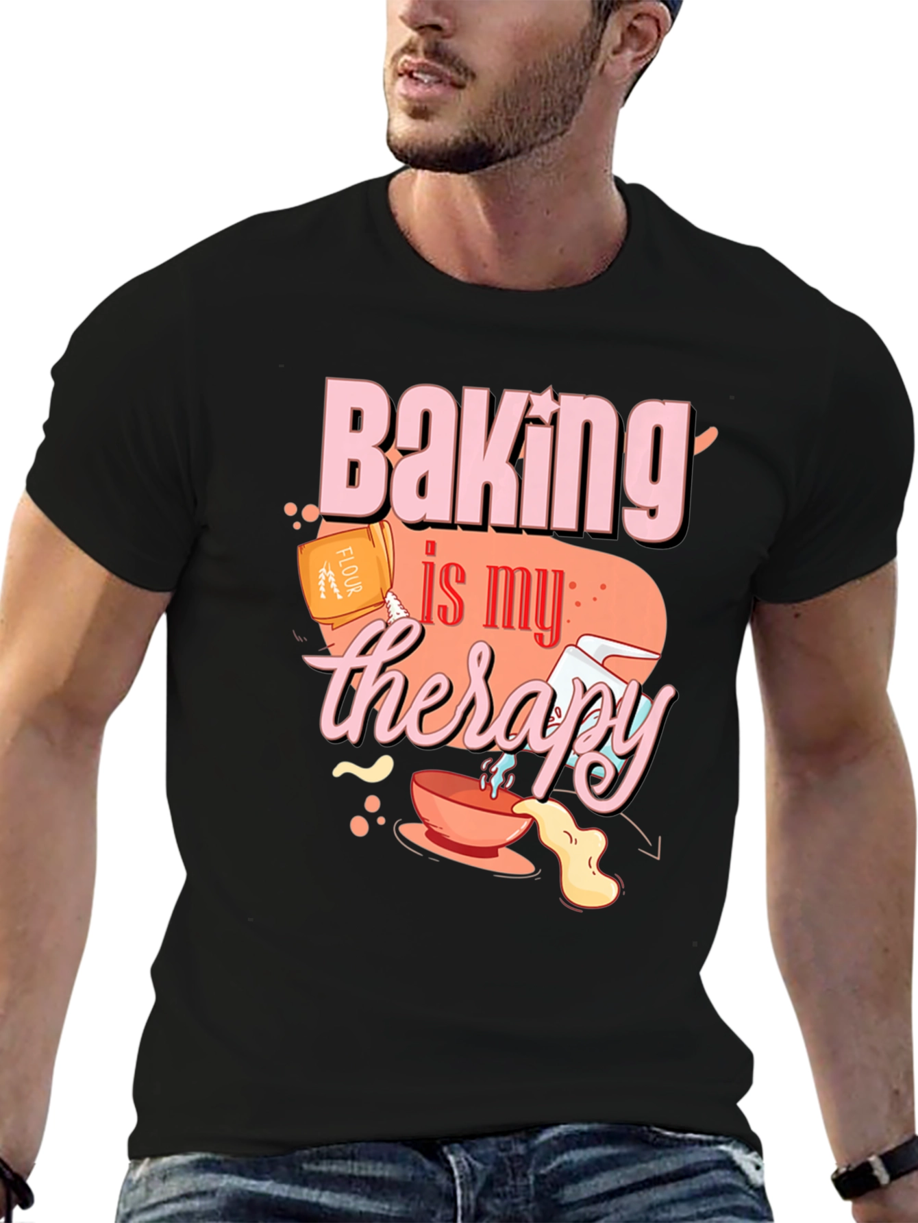 Baking is My Therapy Graphic Tee