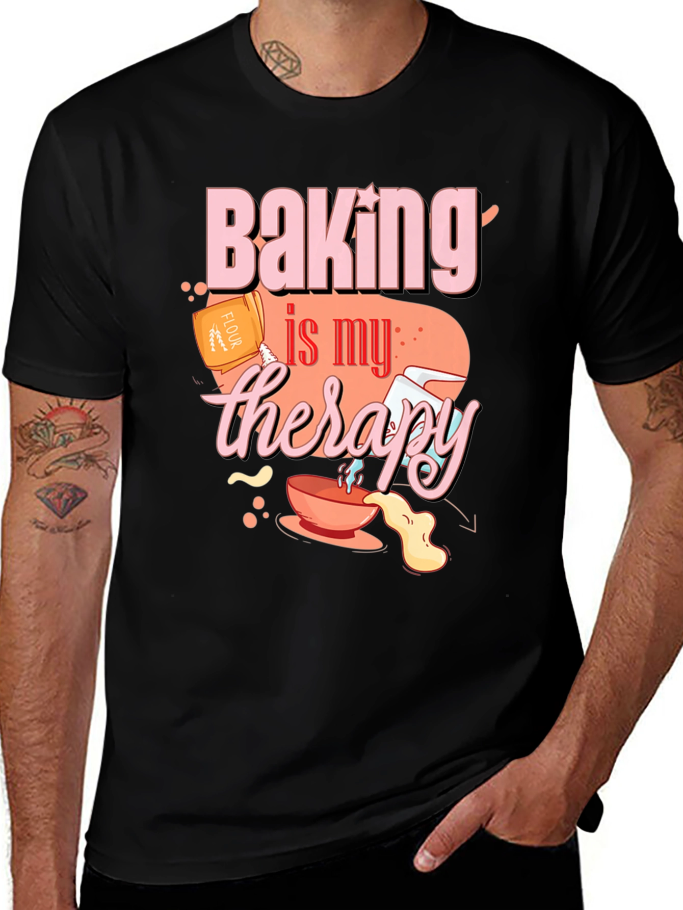 Baking is My Therapy Graphic Tee