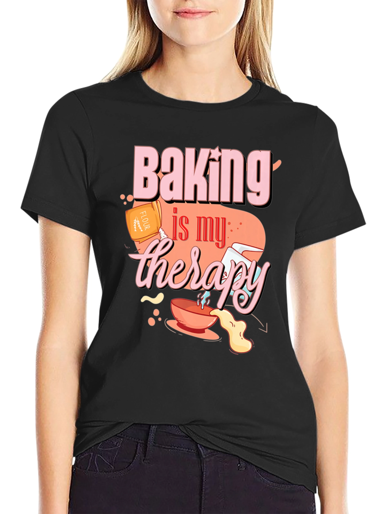 Baking is My Therapy Graphic Tee