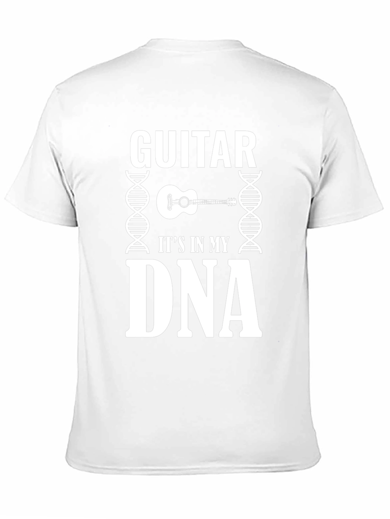 Guitar in DNA Mens Black Graphic Tee