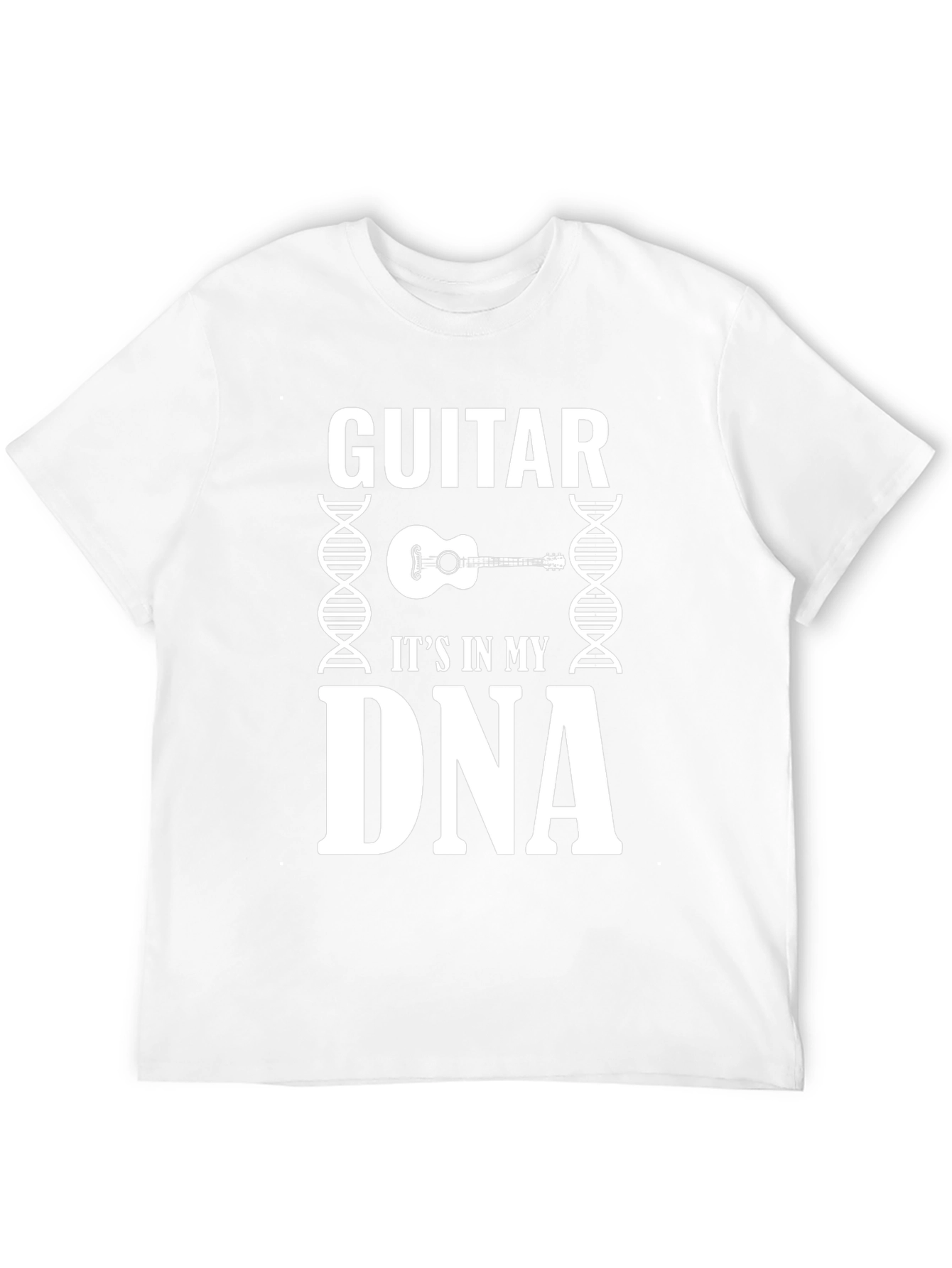 Guitar in DNA Mens Black Graphic Tee
