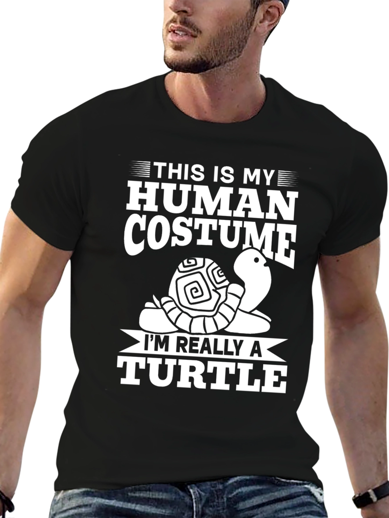 Human Costume Turtle T-Shirt: Funny Novelty Tee