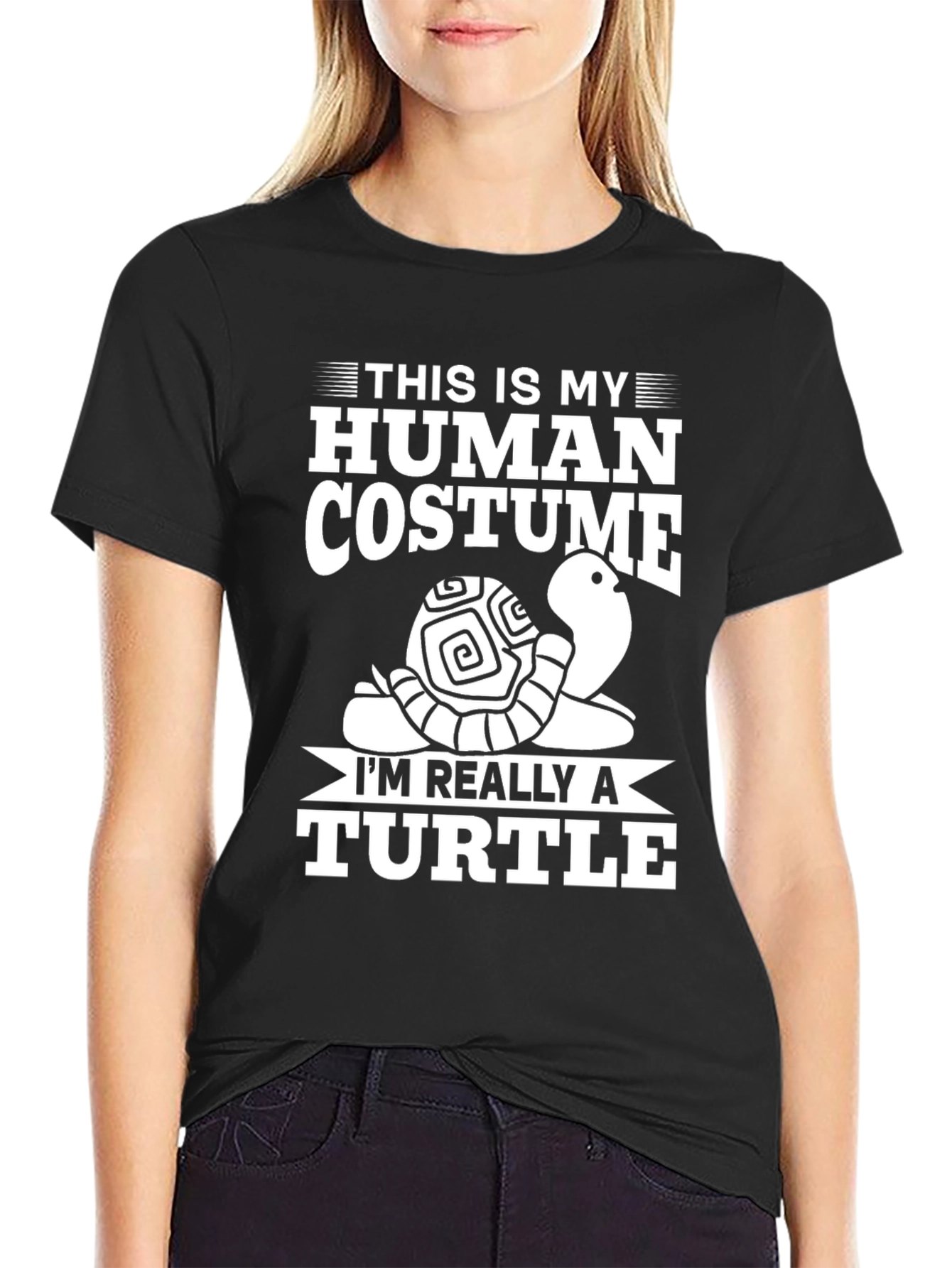 Human Costume Turtle T-Shirt: Funny Novelty Tee