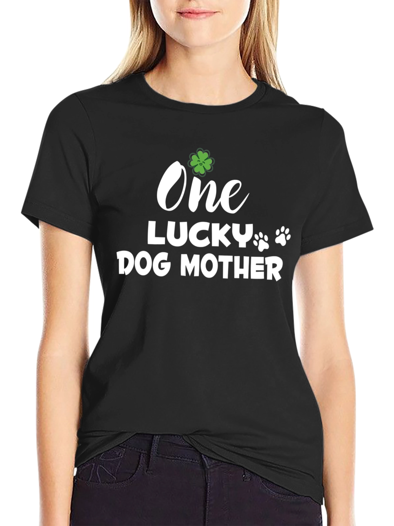 One Lucky Dog Mother St. Patricks Day Graphic Tee