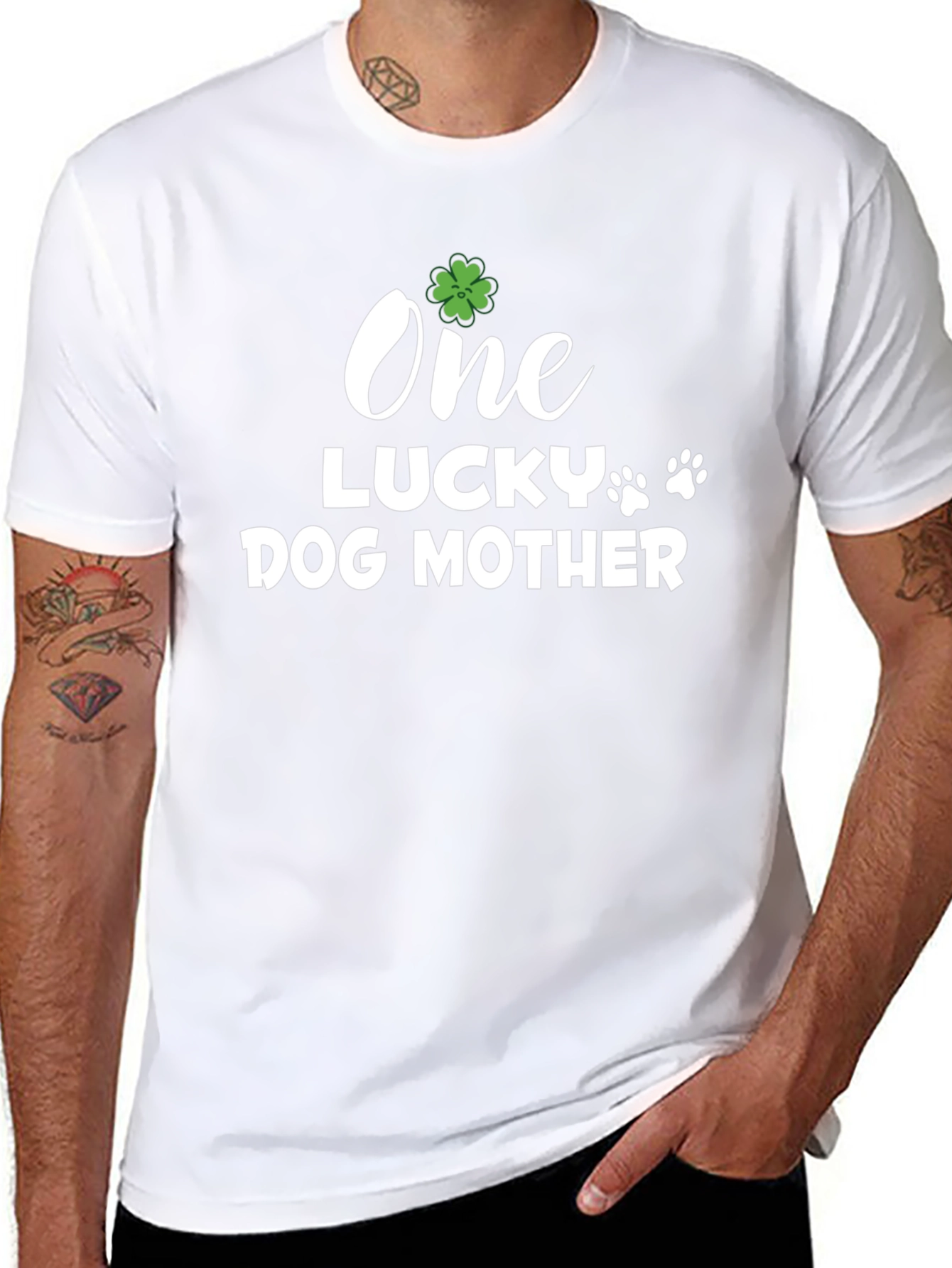 One Lucky Dog Mother St. Patricks Day Graphic Tee
