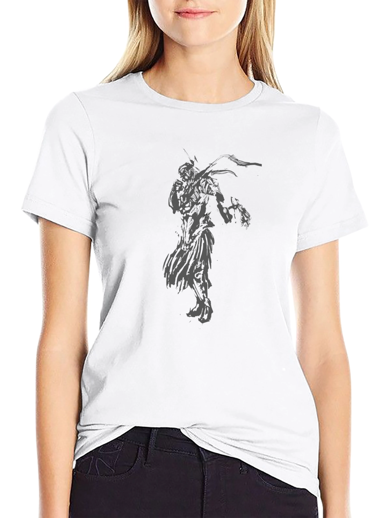 Dark Warrior Graphic Print Tee
