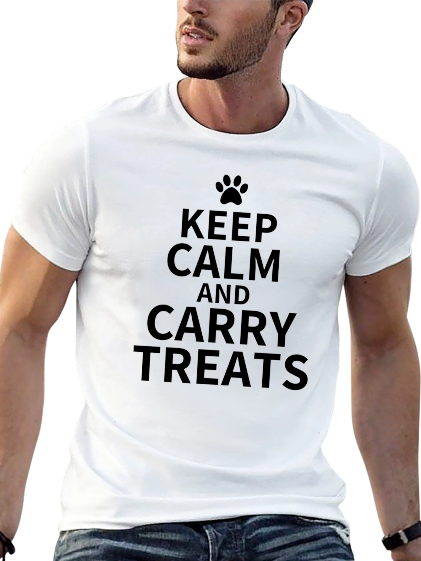 Keep Calm and Carry Treats Black T-Shirt