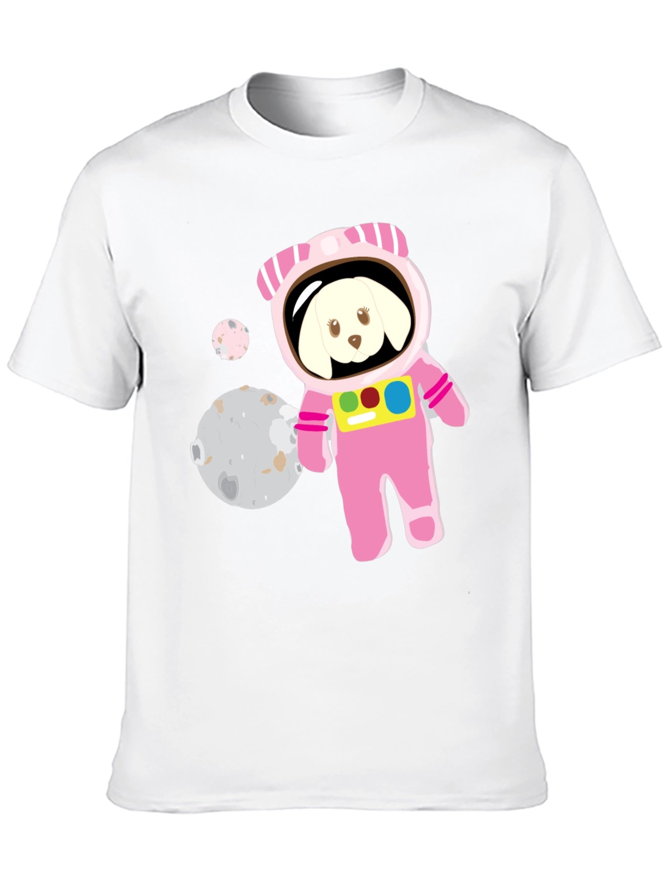 Dog Astronaut Graphic T-Shirt - Mens Black Tee