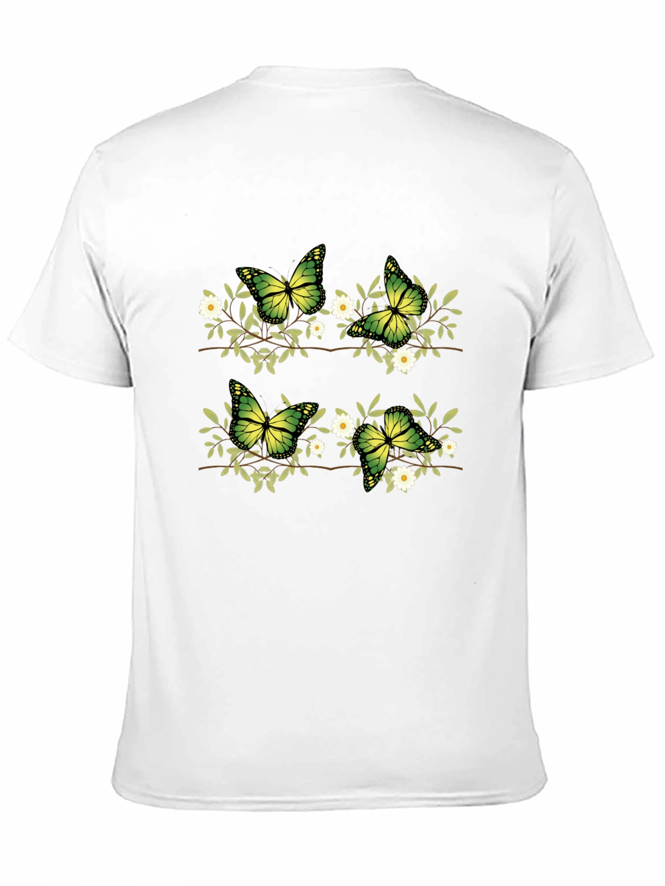Butterfly Floral Graphic Print T-Shirt