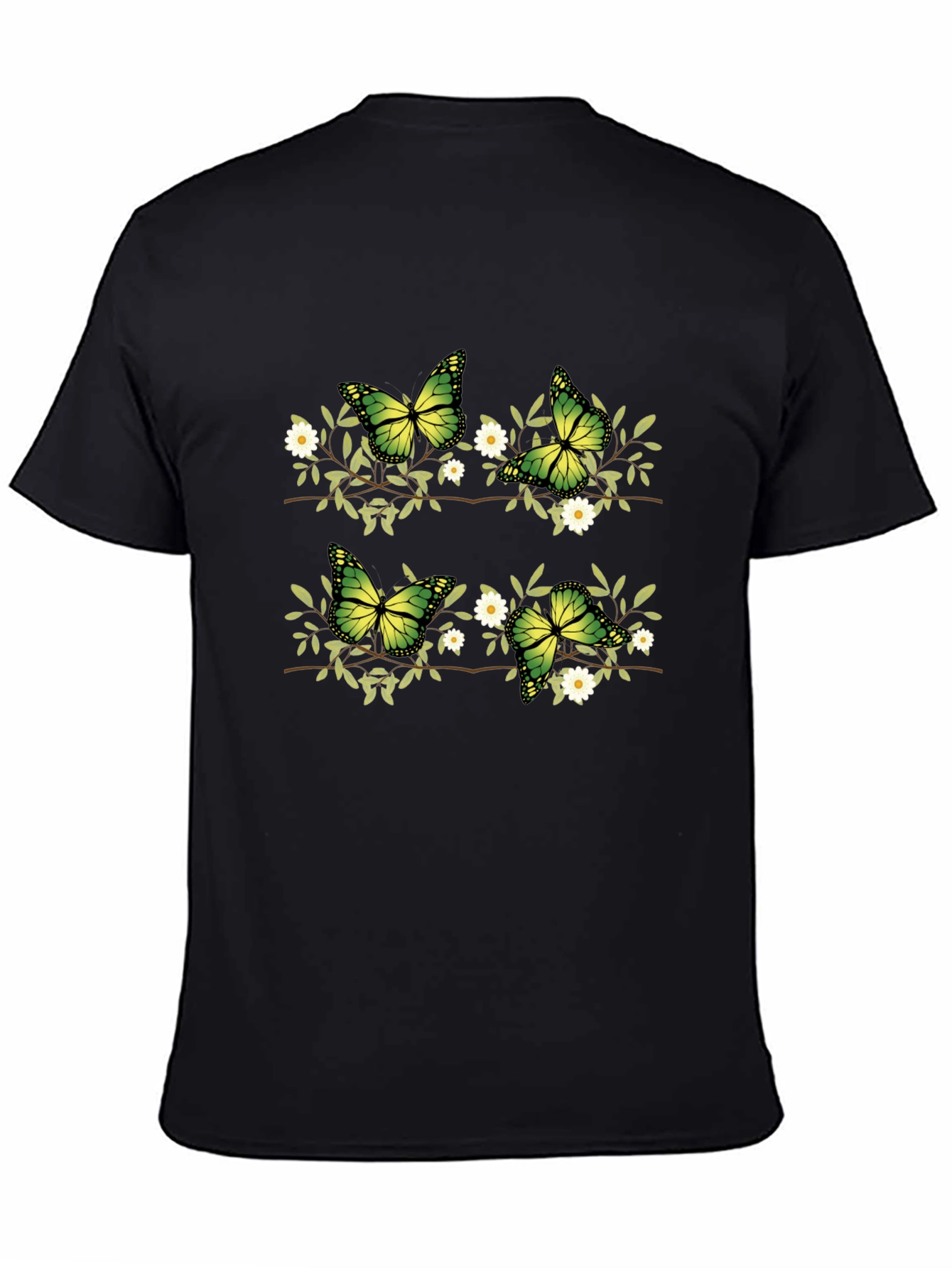 Butterfly Floral Graphic Print T-Shirt