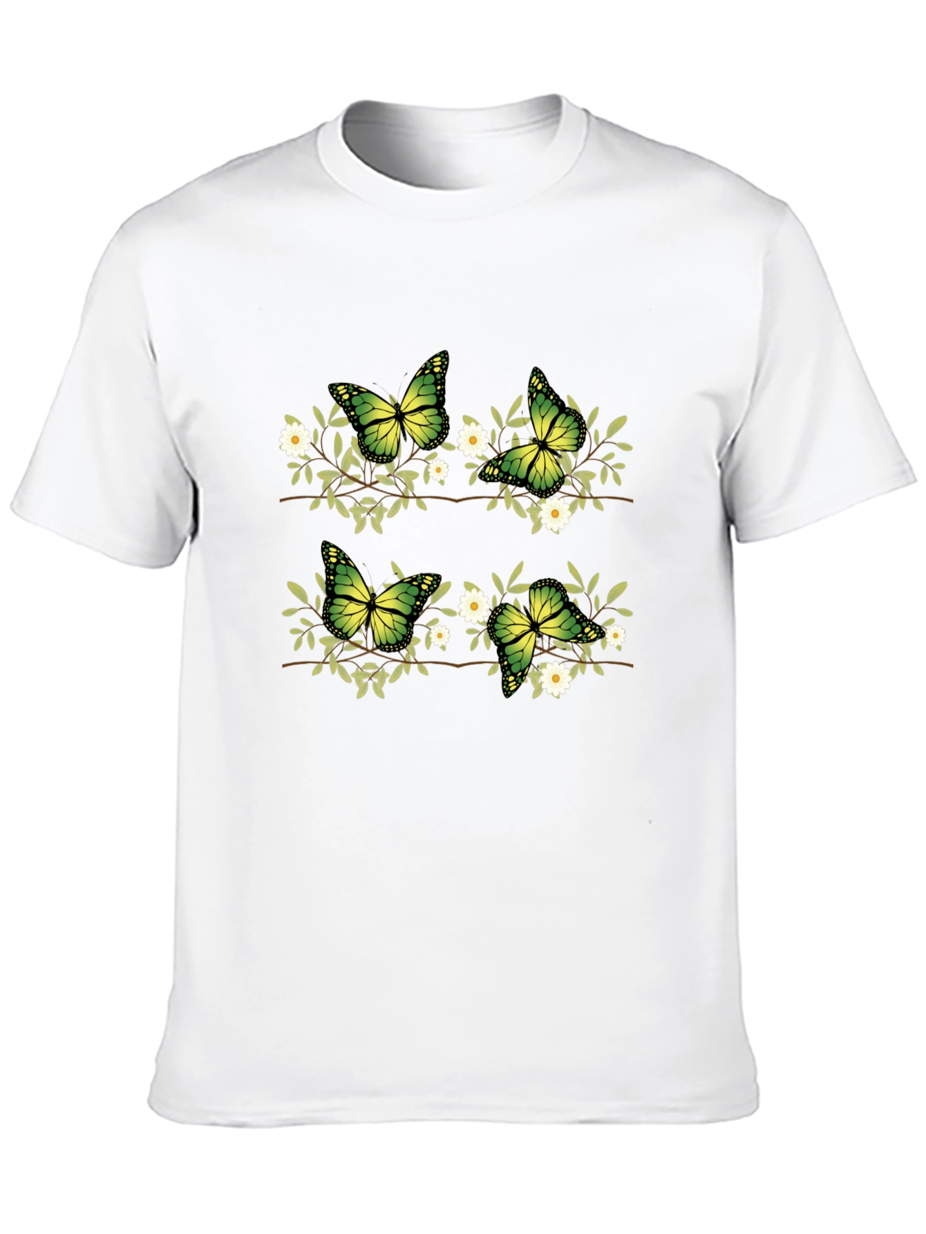 Butterfly Floral Graphic Print T-Shirt