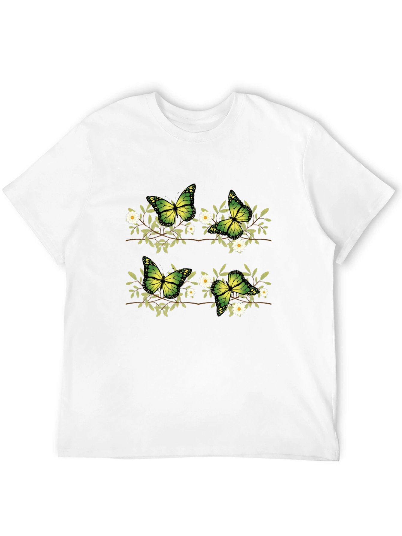 Butterfly Floral Graphic Print T-Shirt