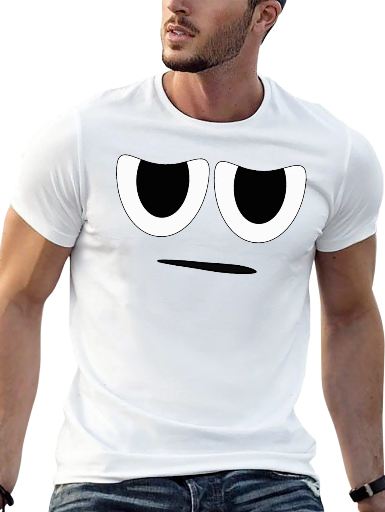 Grumpy Face Black T-Shirt