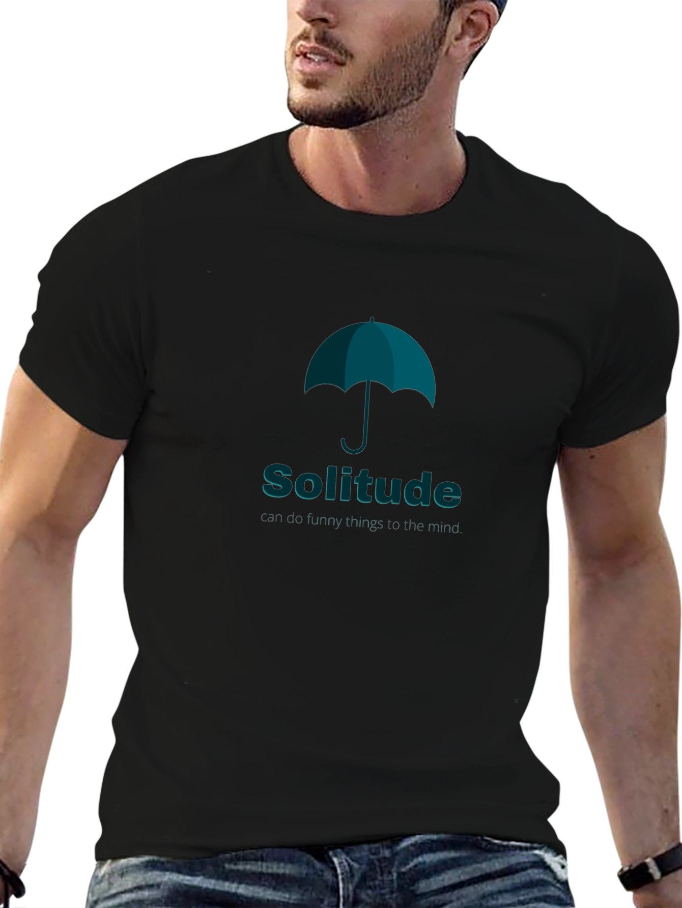 Solitude Umbrella Graphic Tee - Stylish Comfort