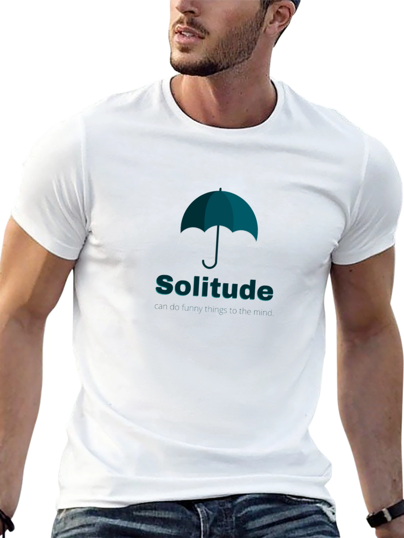 Solitude Umbrella Graphic Tee - Stylish Comfort