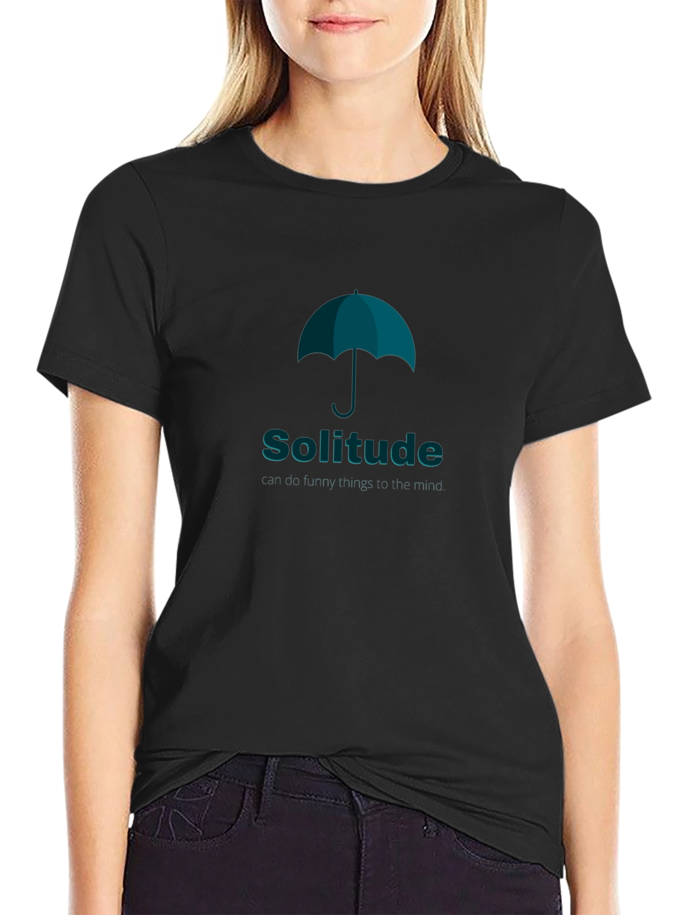 Solitude Umbrella Graphic Tee - Stylish Comfort