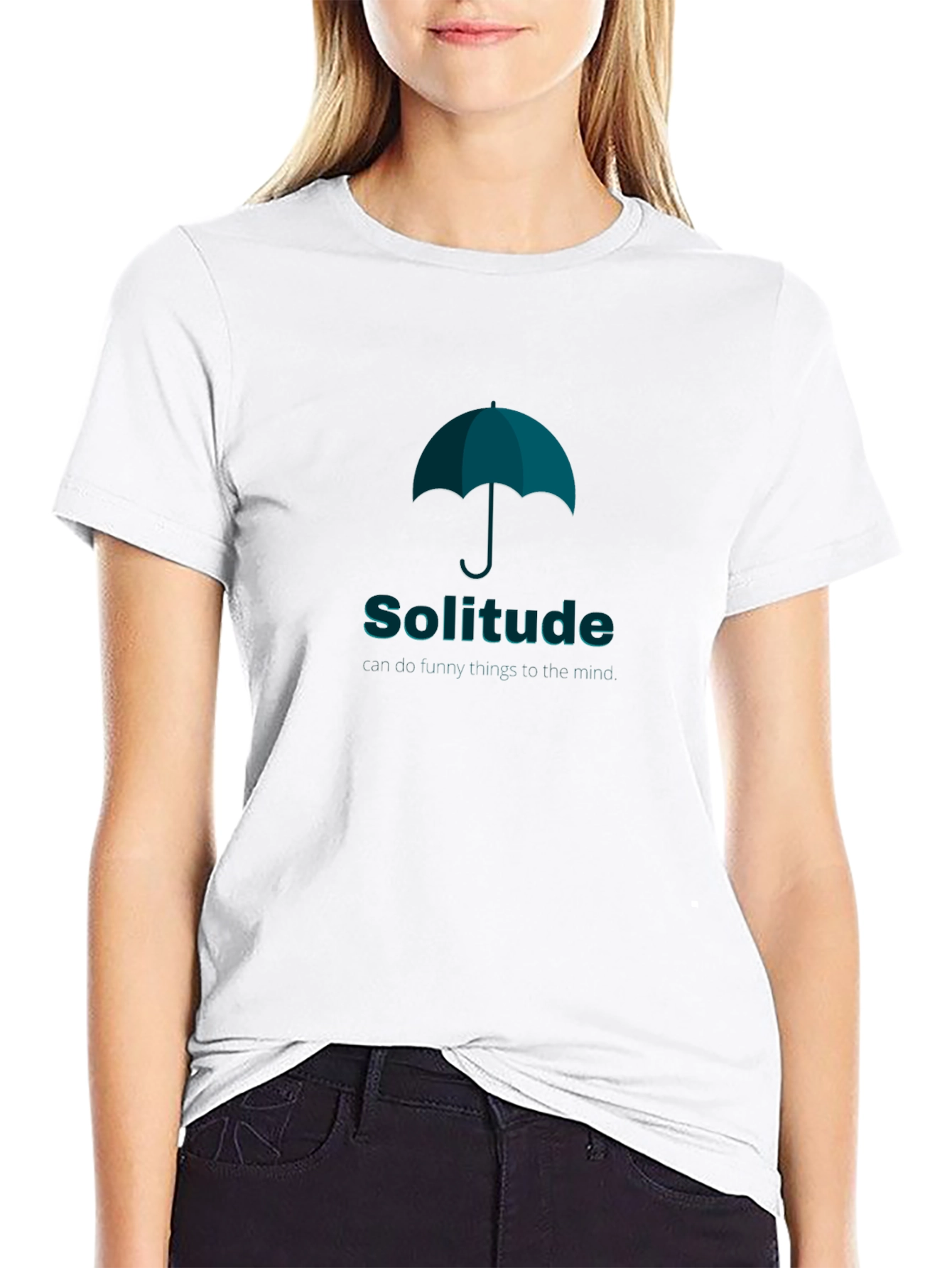 Solitude Umbrella Graphic Tee - Stylish Comfort