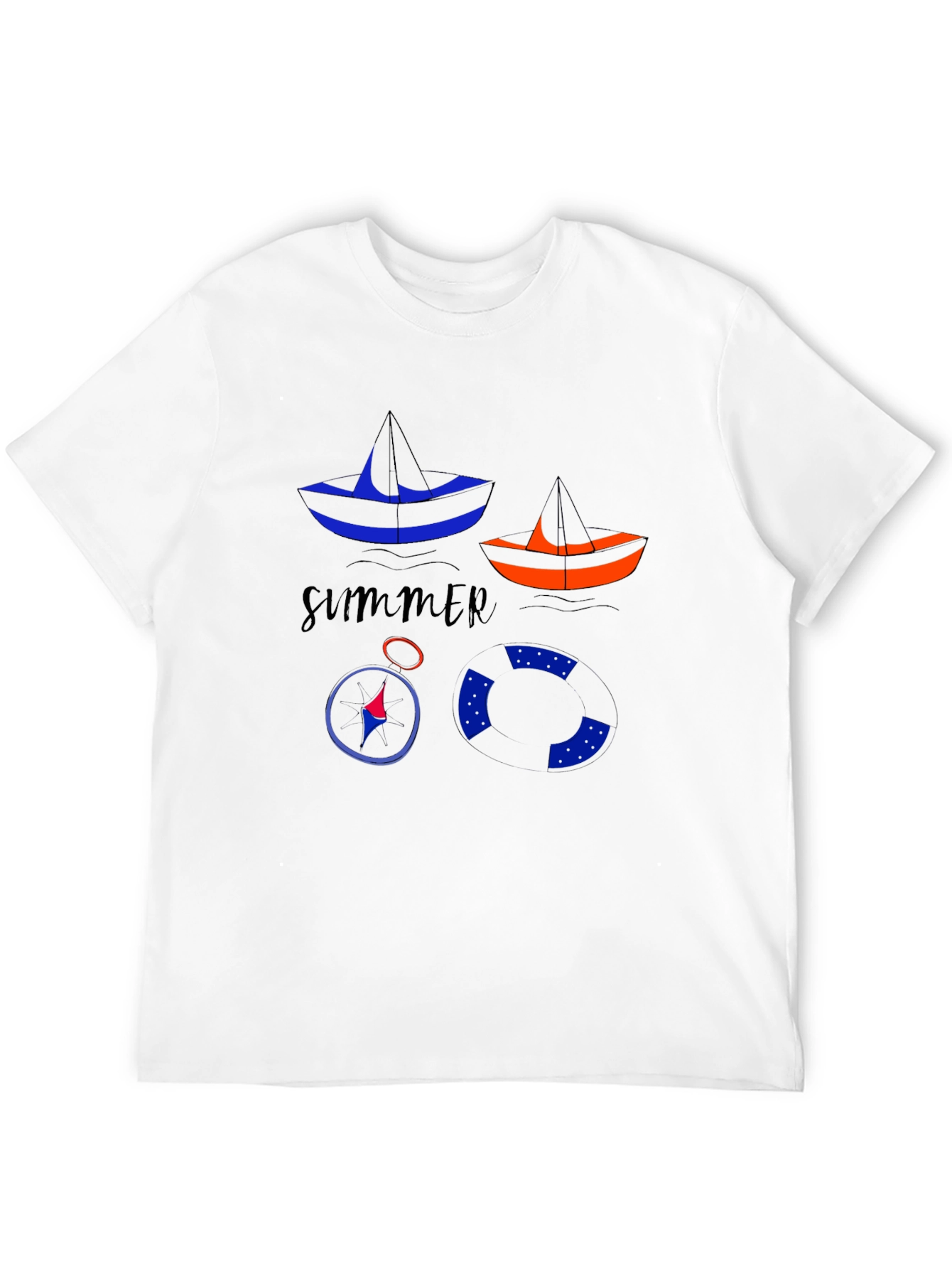 Summer Vibes T-Shirt with Nautical Design
