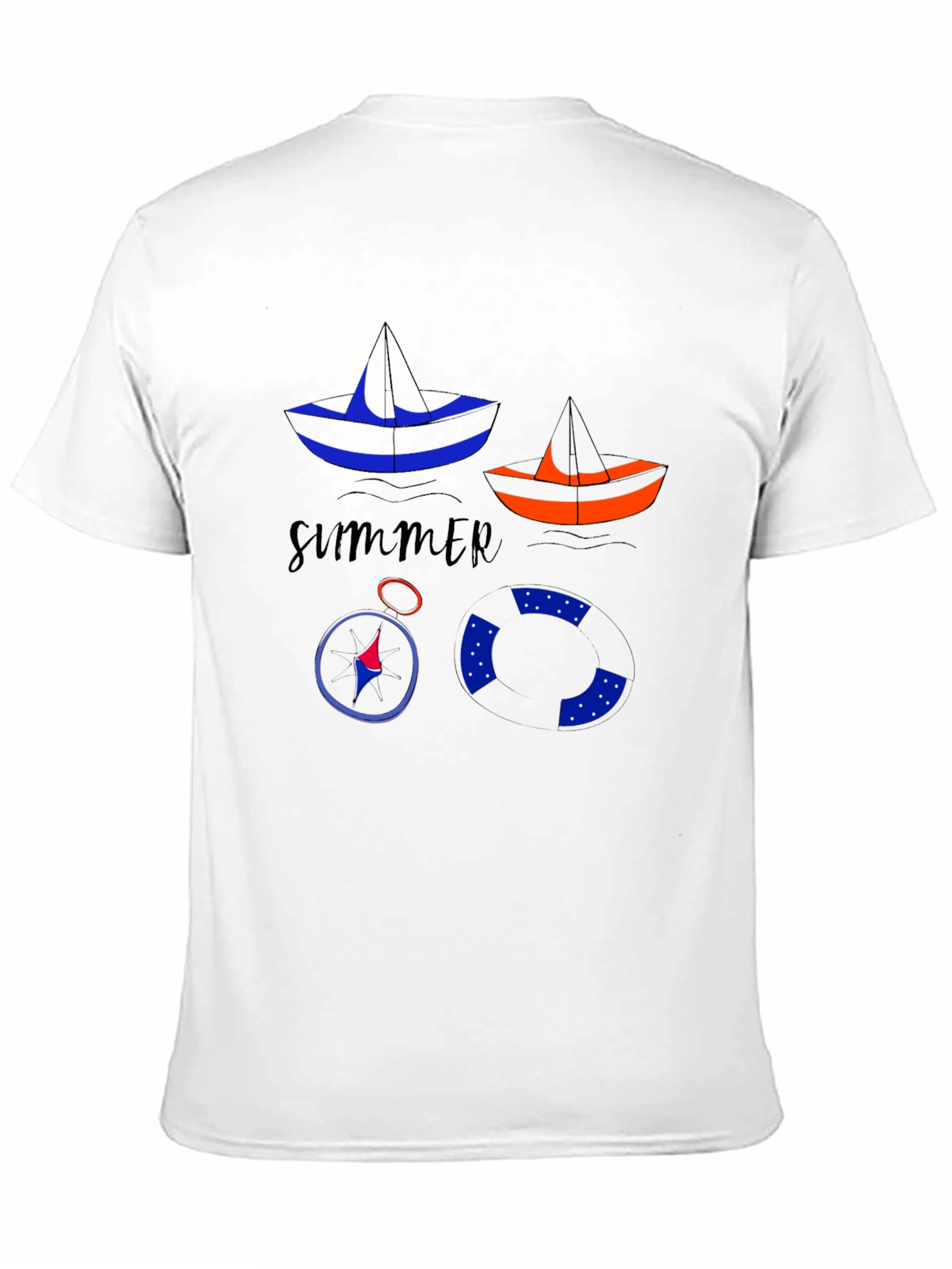 Summer Vibes T-Shirt with Nautical Design