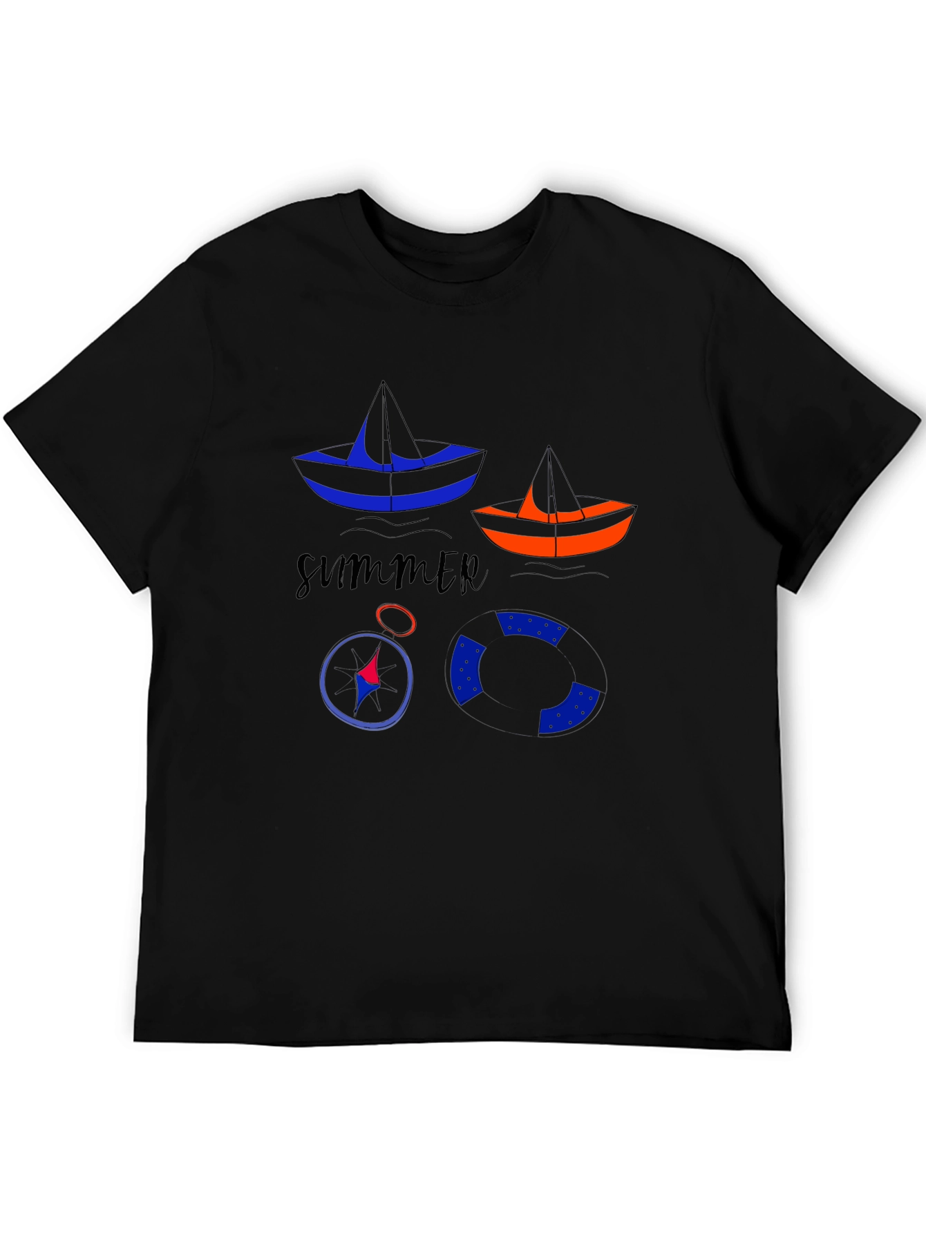 Summer Vibes T-Shirt with Nautical Design