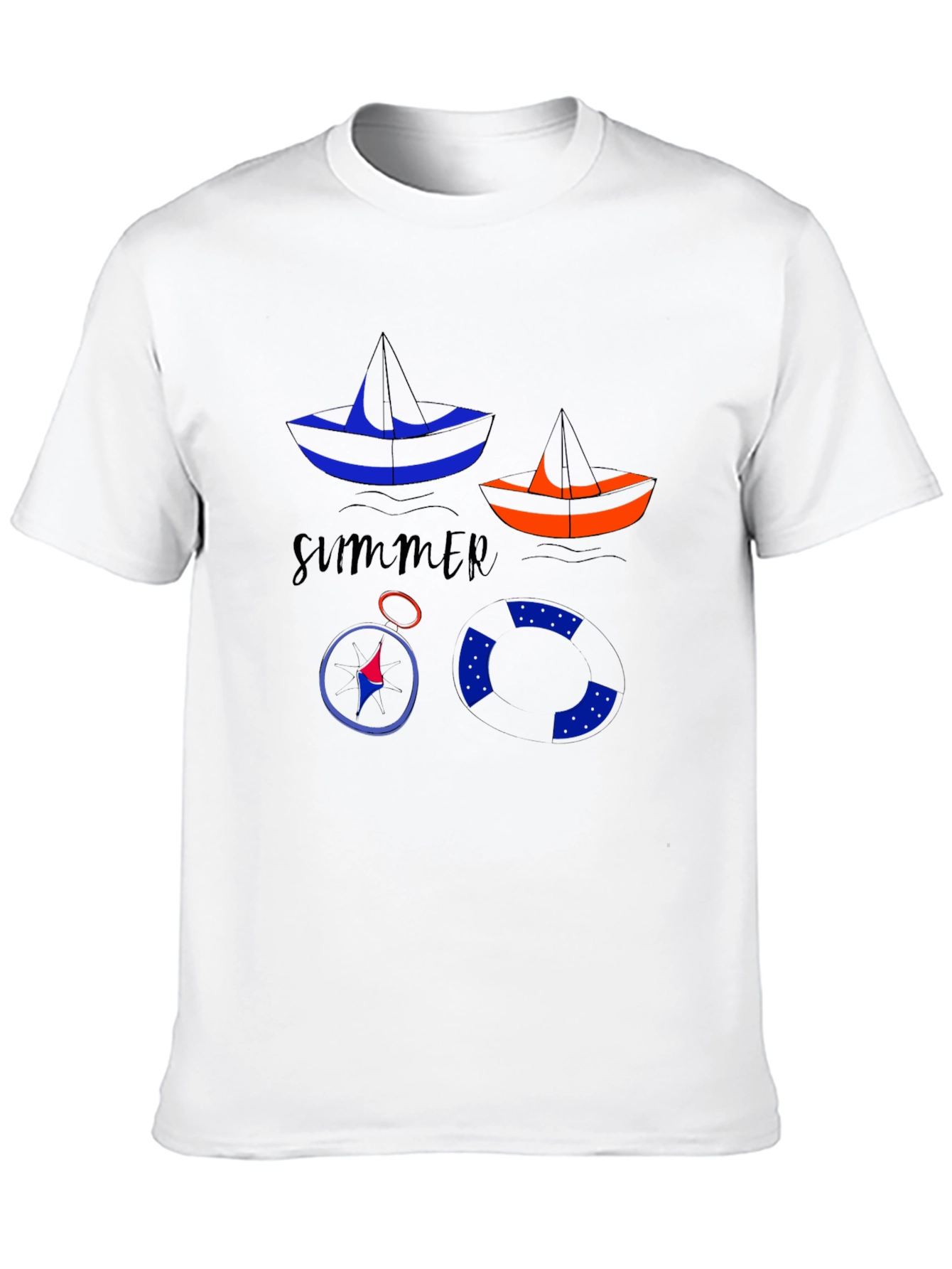 Summer Vibes T-Shirt with Nautical Design