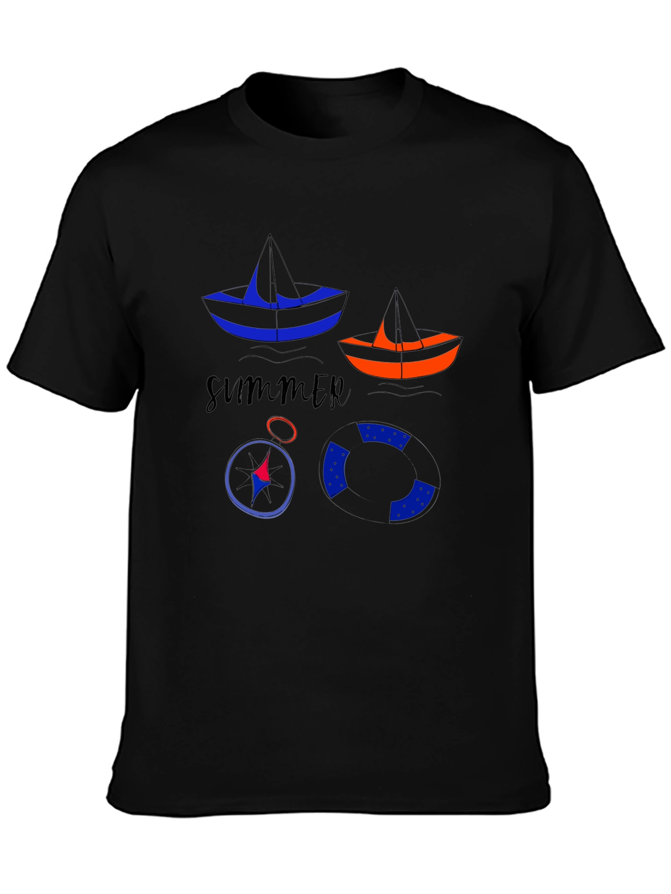 Summer Vibes T-Shirt with Nautical Design