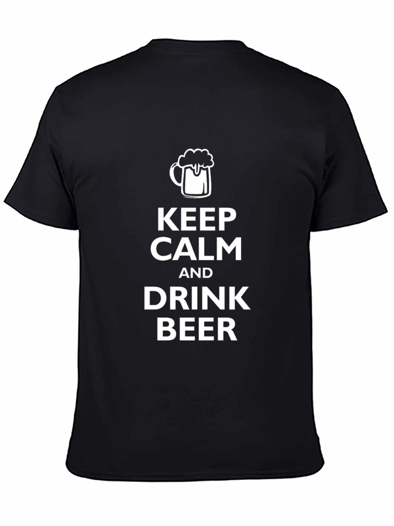 Keep Calm and Drink Beer Graphic Tee - Black