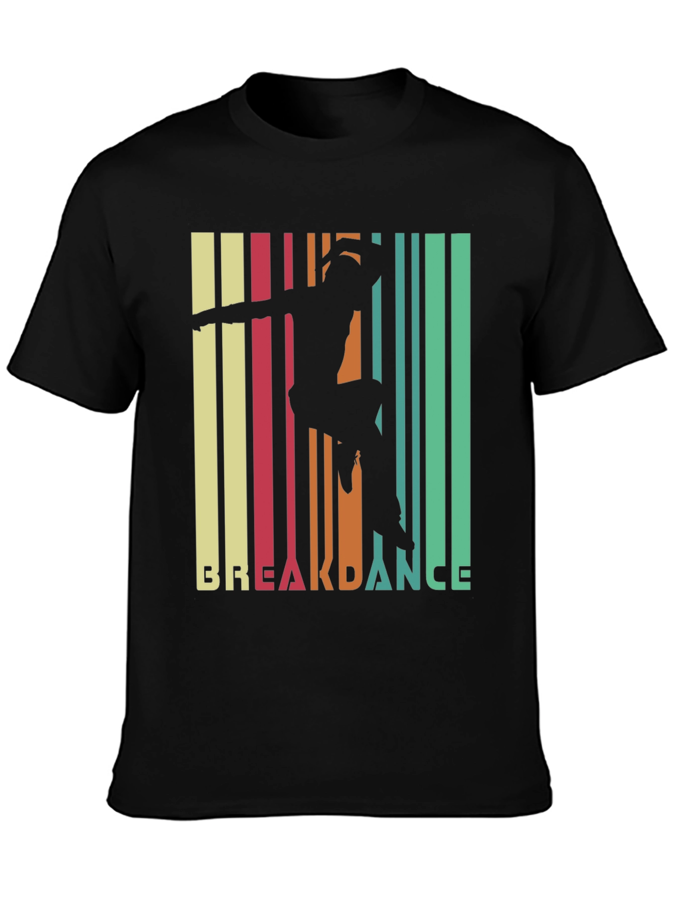 Retro Breakdance Silhouette Graphic T-Shirt