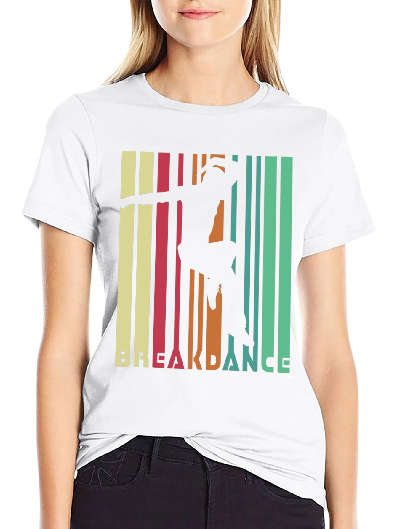 Retro Breakdance Silhouette Graphic T-Shirt