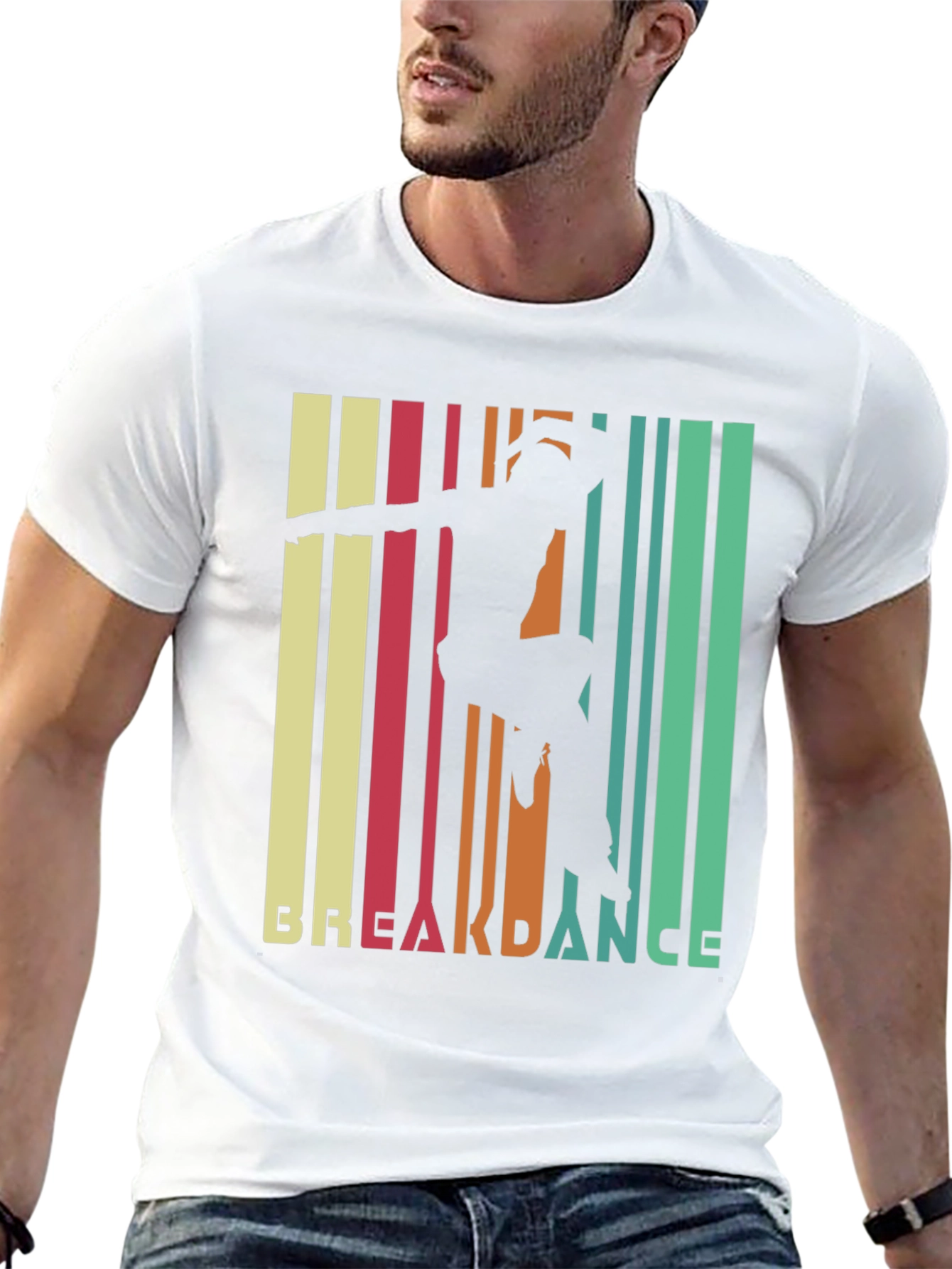Retro Breakdance Silhouette Graphic T-Shirt