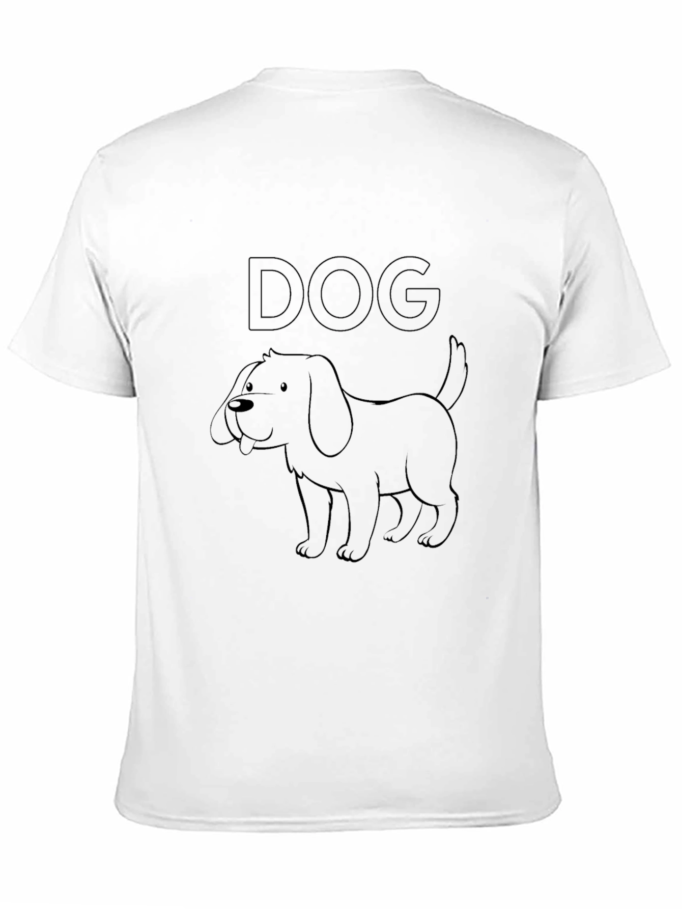 Dog Graphic T-Shirt - Casual Black Tee