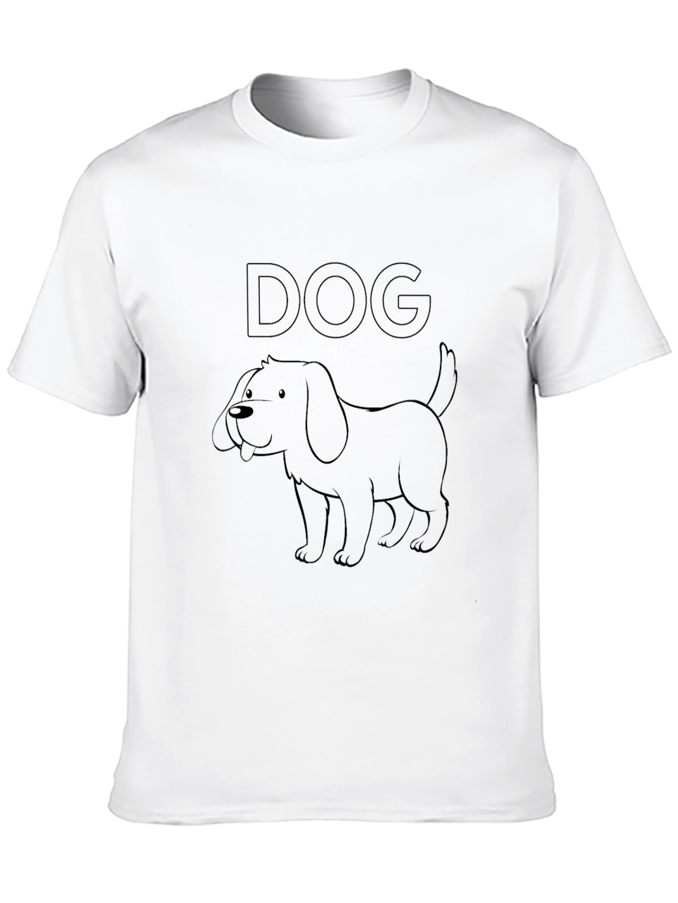 Dog Graphic T-Shirt - Casual Black Tee