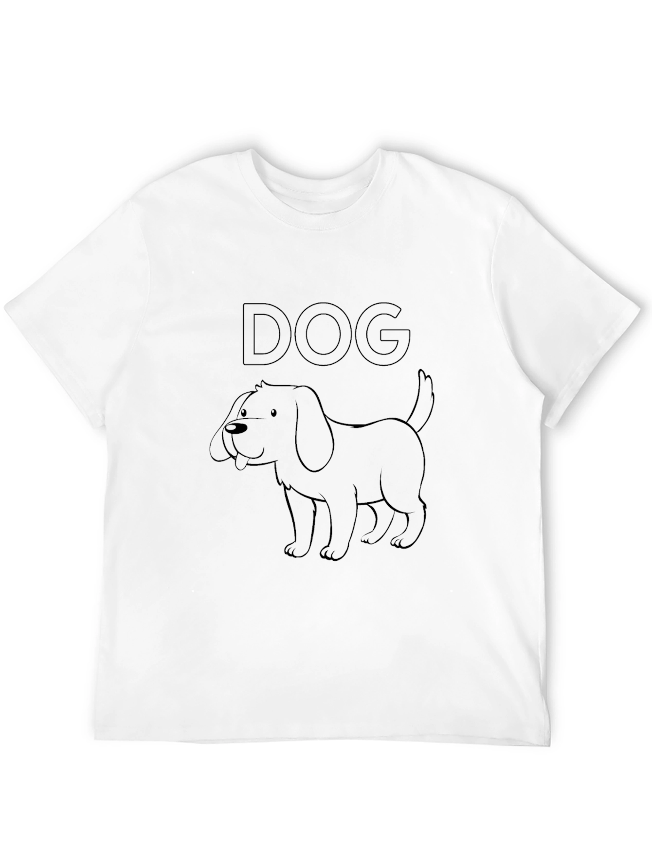 Dog Graphic T-Shirt - Casual Black Tee