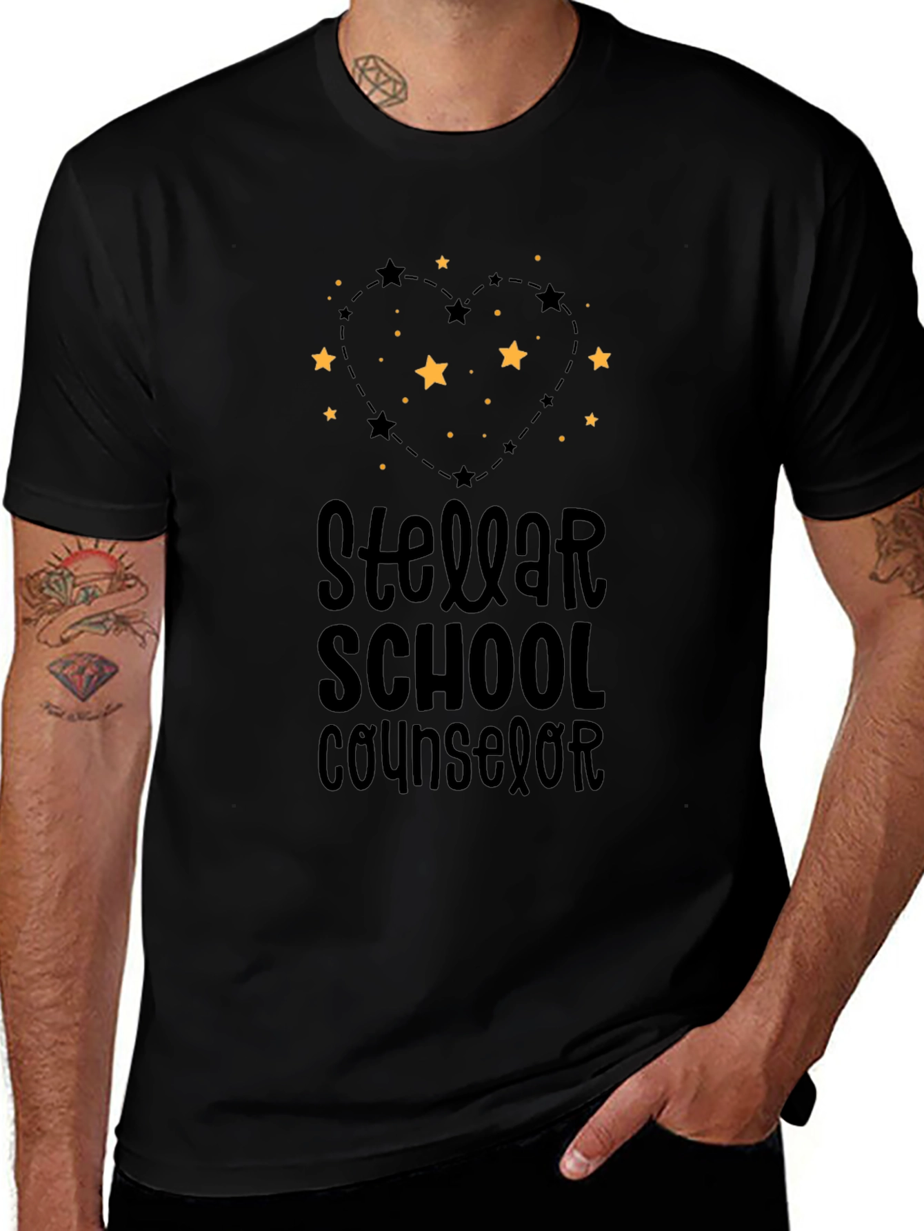 Stellar School Counselor Black T-Shirt