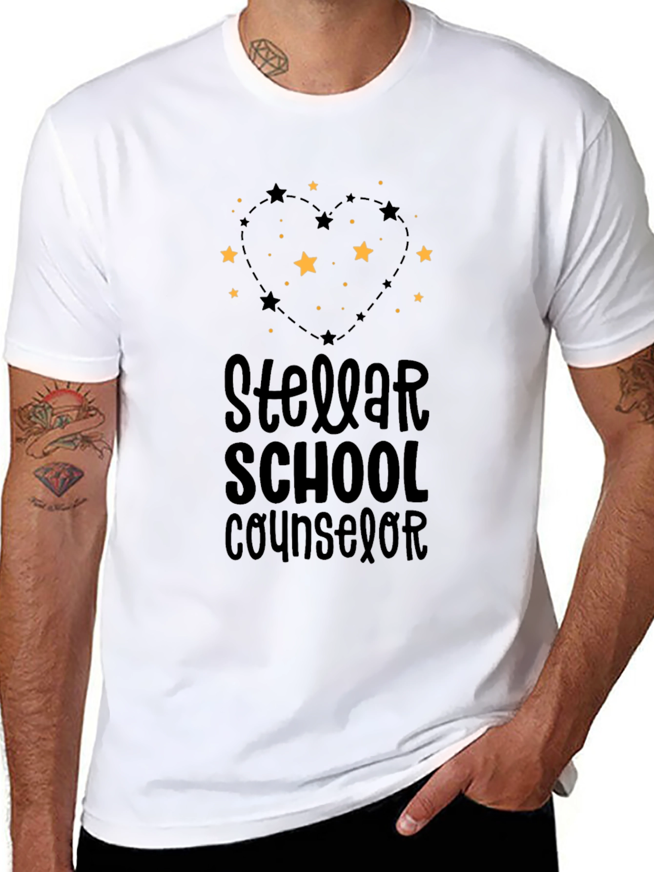 Stellar School Counselor Black T-Shirt