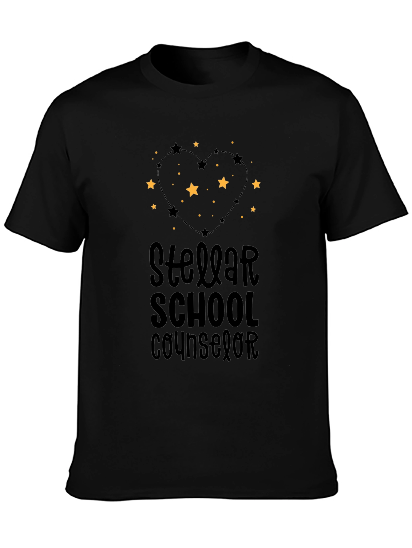 Stellar School Counselor Black T-Shirt