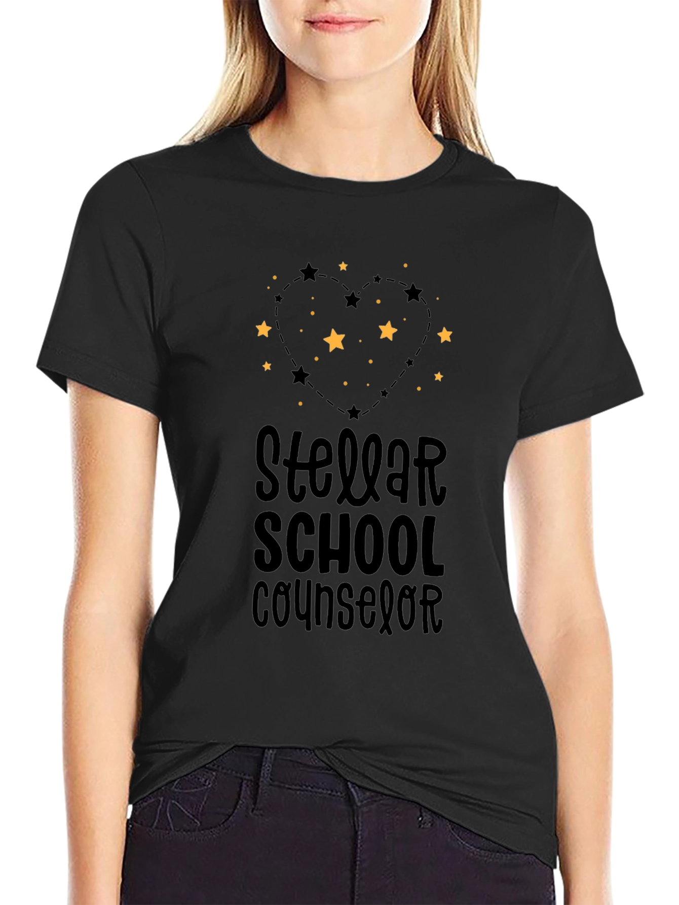 Stellar School Counselor Black T-Shirt