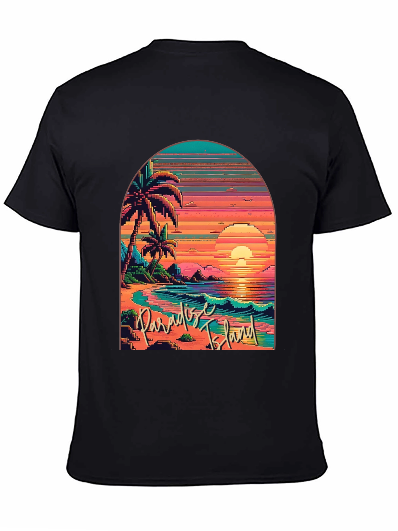Paradise Island Pixel Art T-Shirt