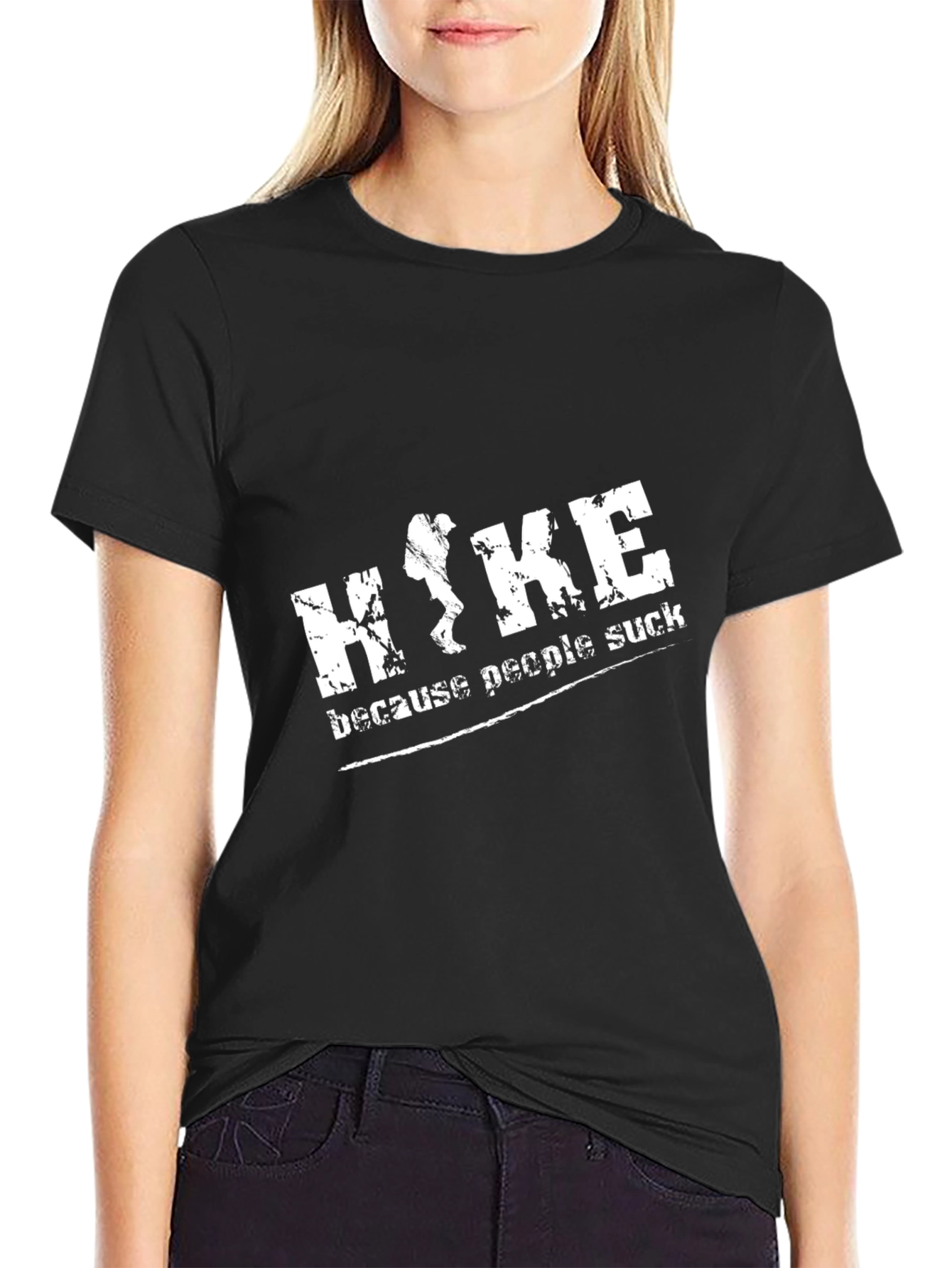 Hike Because People Suck Graphic Tee