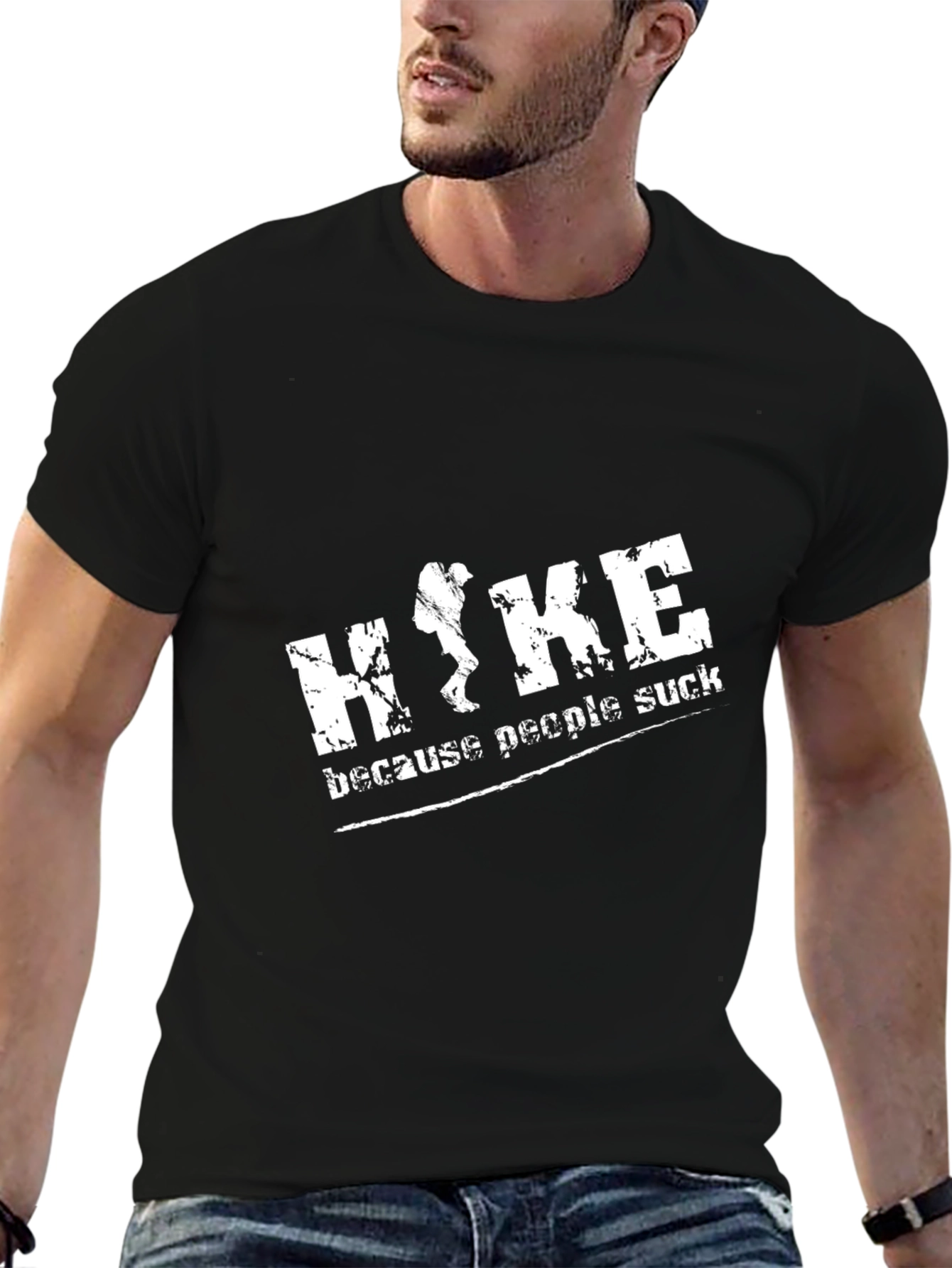 Hike Because People Suck Graphic Tee