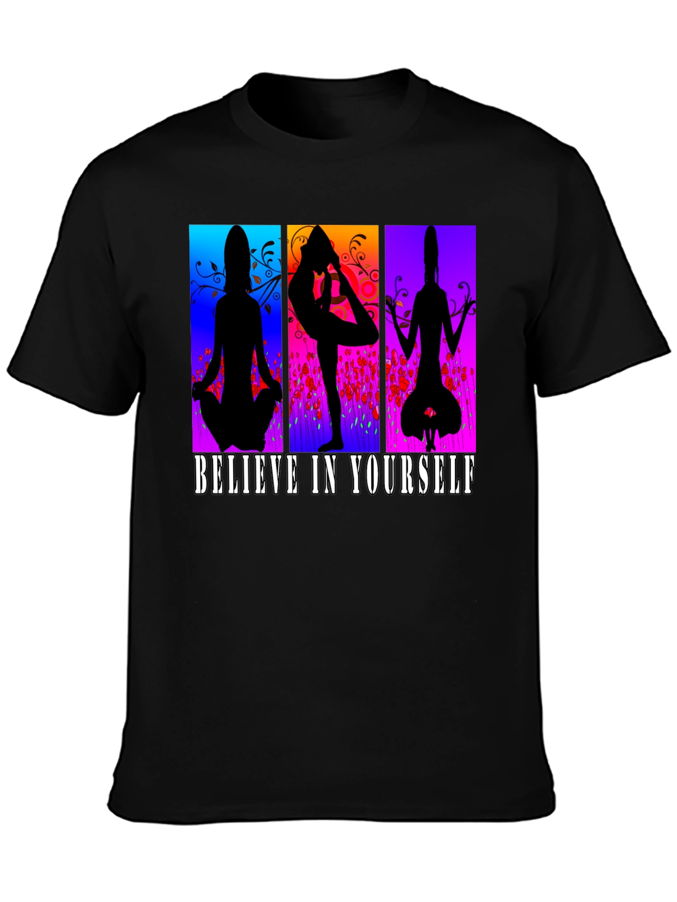 Believe in Yourself Yoga Silhouette T-Shirt