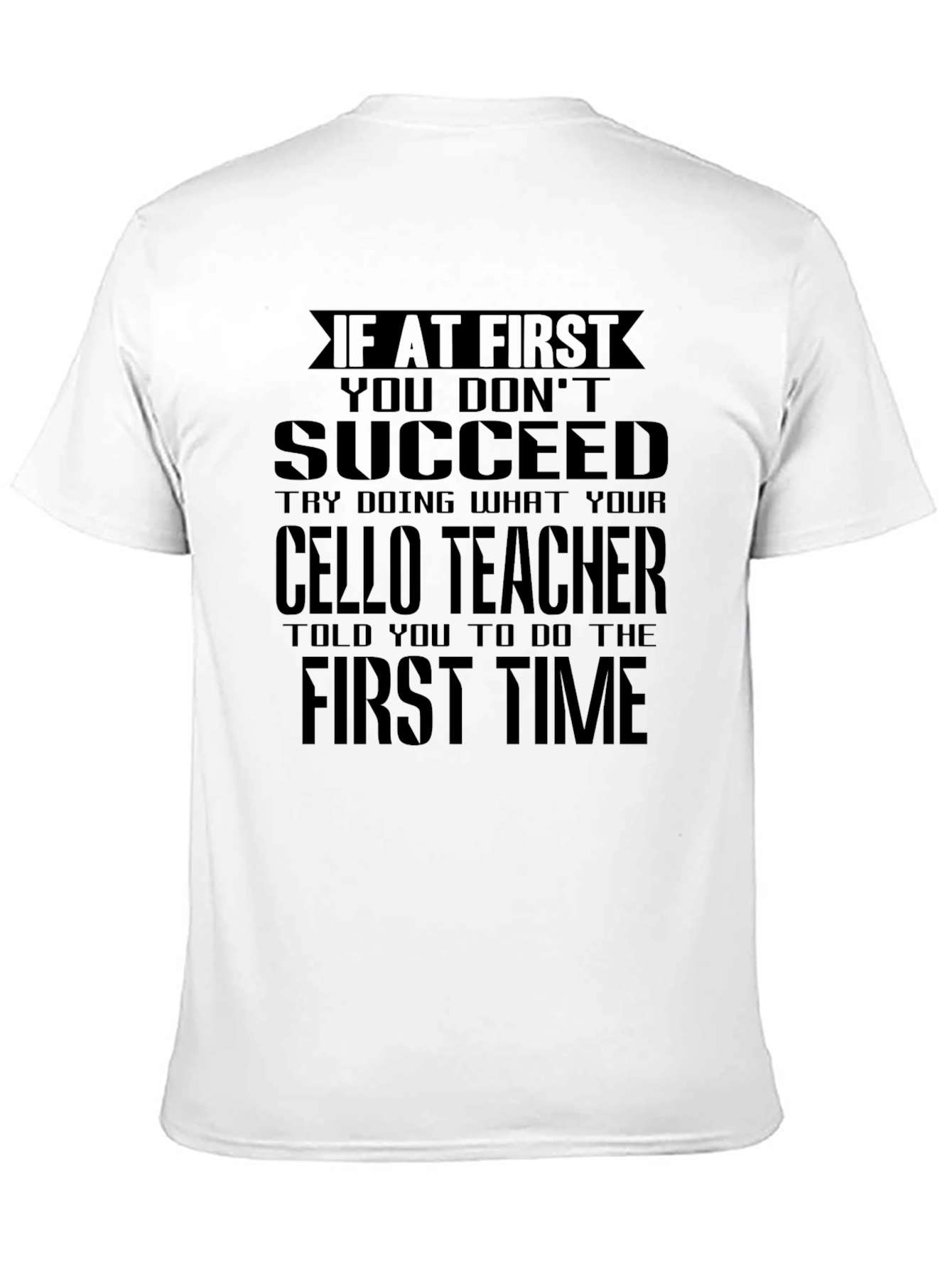 Cello Teacher Mens Black Graphic T-Shirt