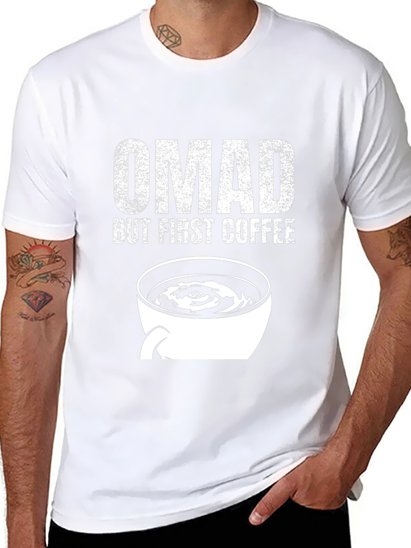 OMAD But First Coffee T-Shirt - Black Graphic Tee