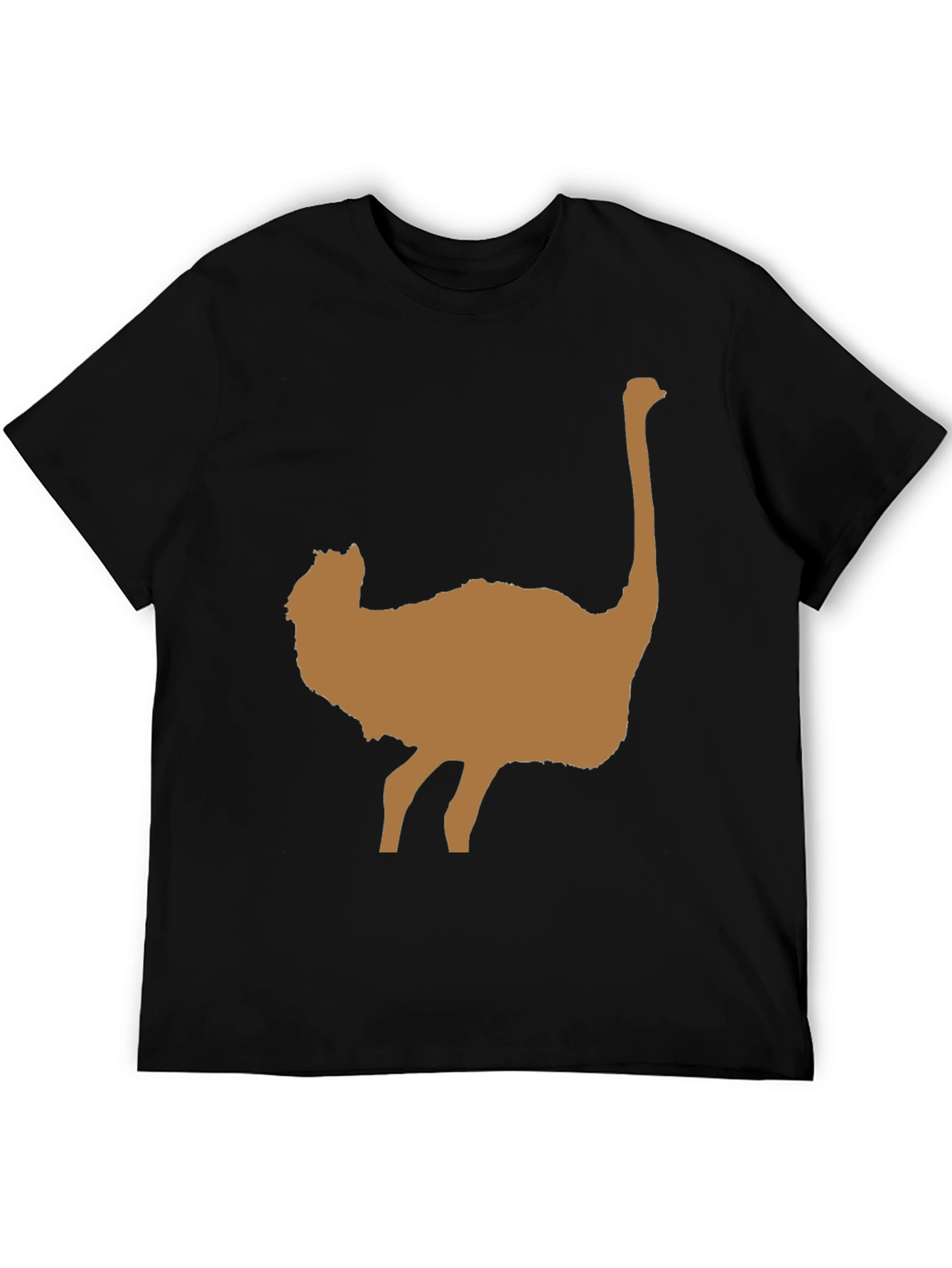 Ostrich Silhouette Black T-Shirt