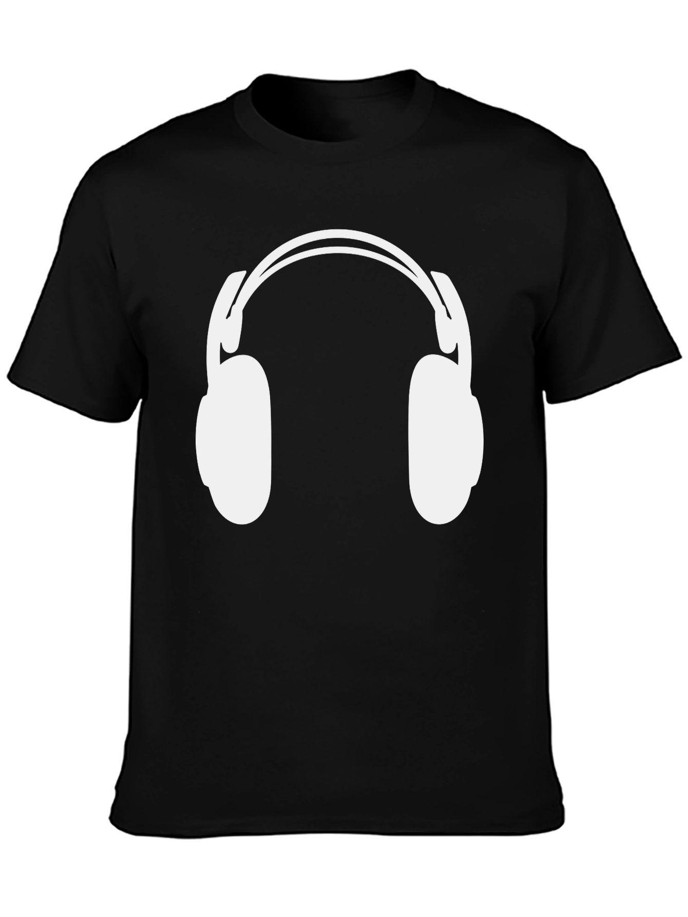 Headphone Graphic T-Shirt - Classic Black Tee