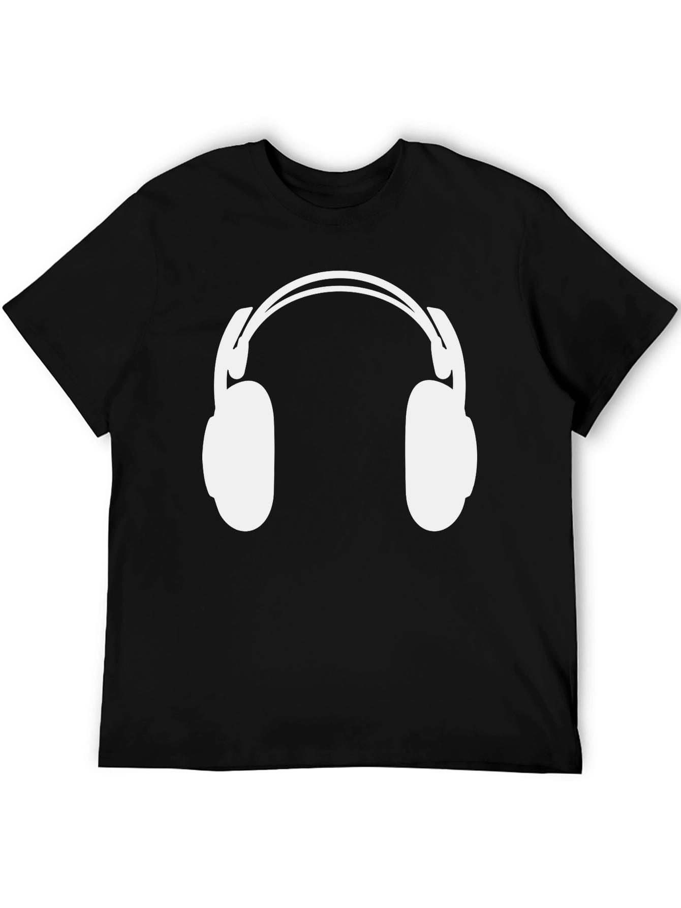 Headphone Graphic T-Shirt - Classic Black Tee