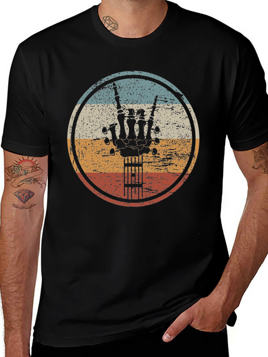 Retro Rock Hand Guitar T-Shirt