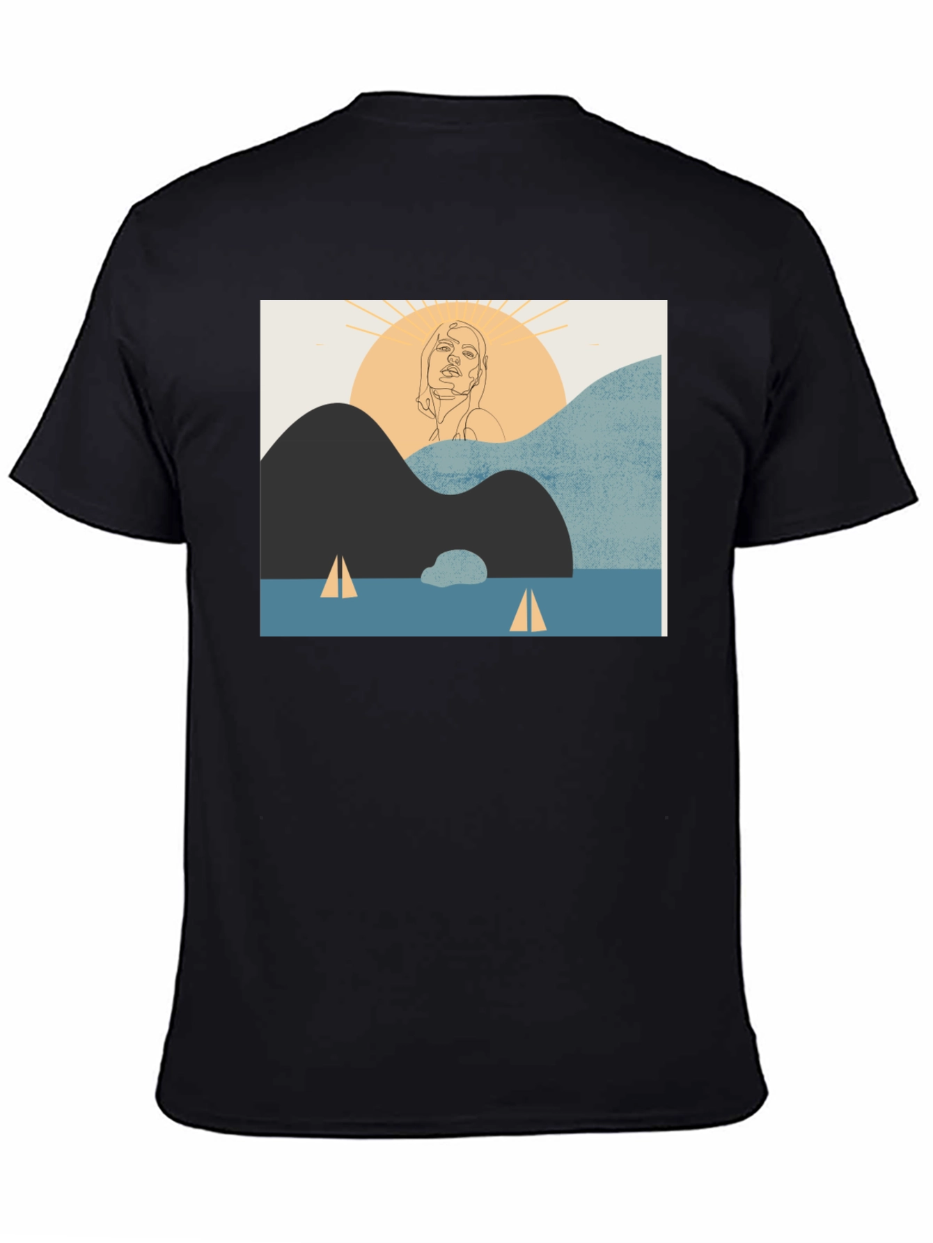 Modern Art Graphic Tee - Unisex Black T-Shirt