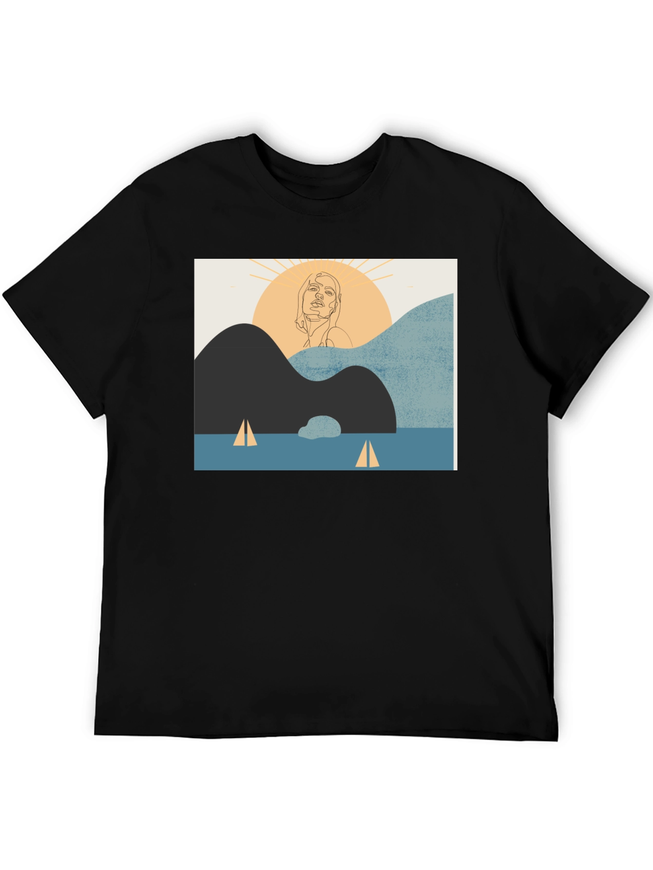 Modern Art Graphic Tee - Unisex Black T-Shirt