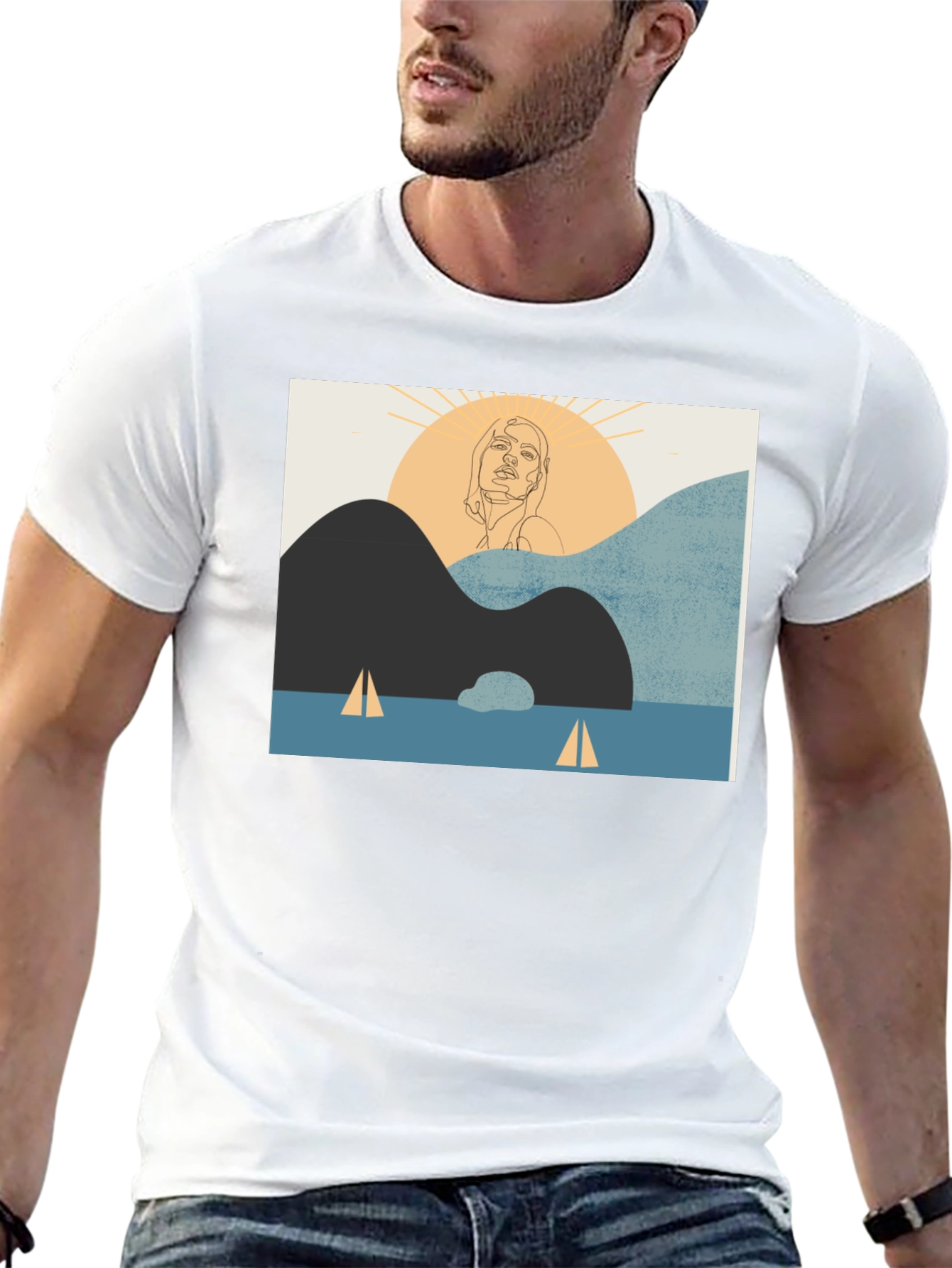 Modern Art Graphic Tee - Unisex Black T-Shirt